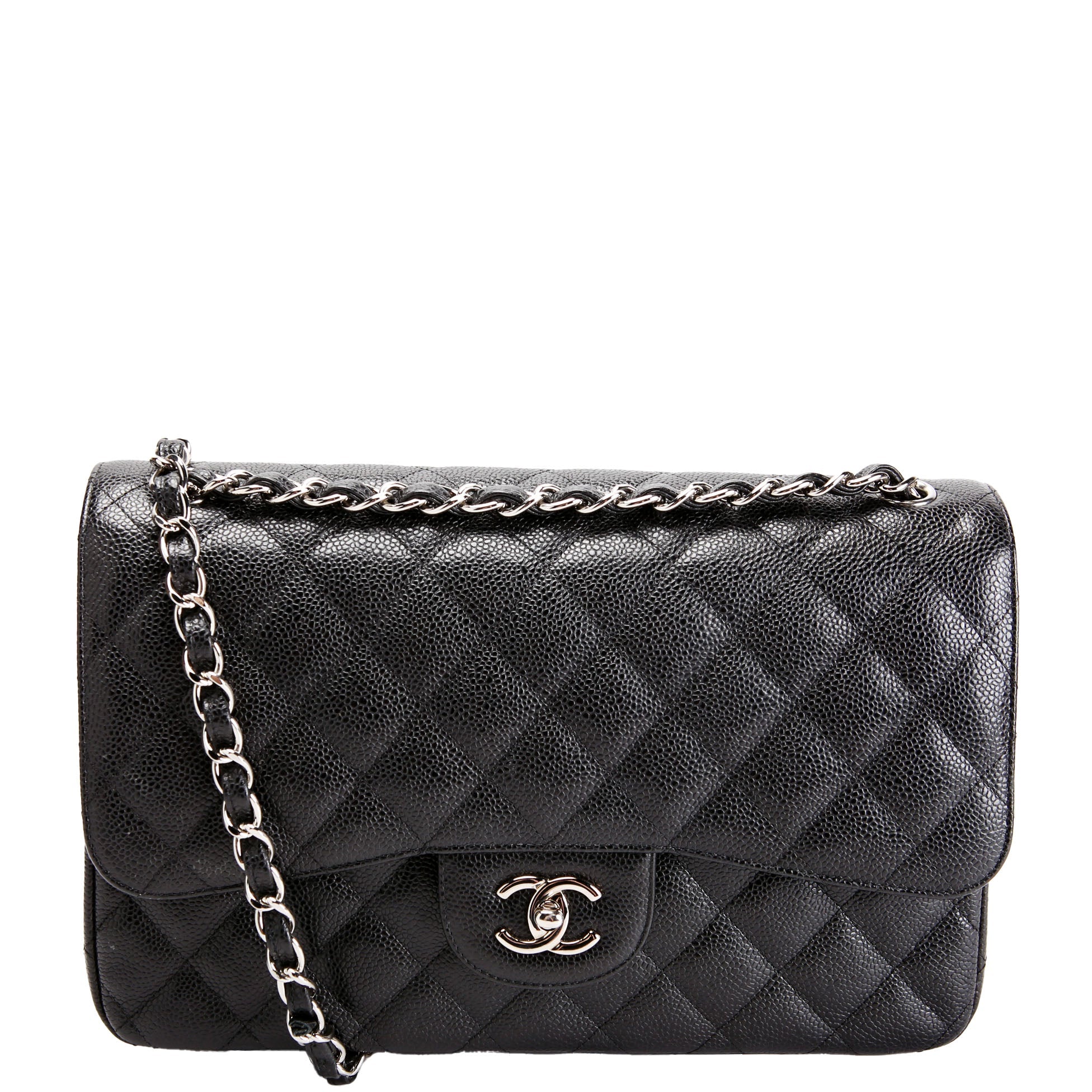 Classic Flap Jumbo Caviar 23M Black