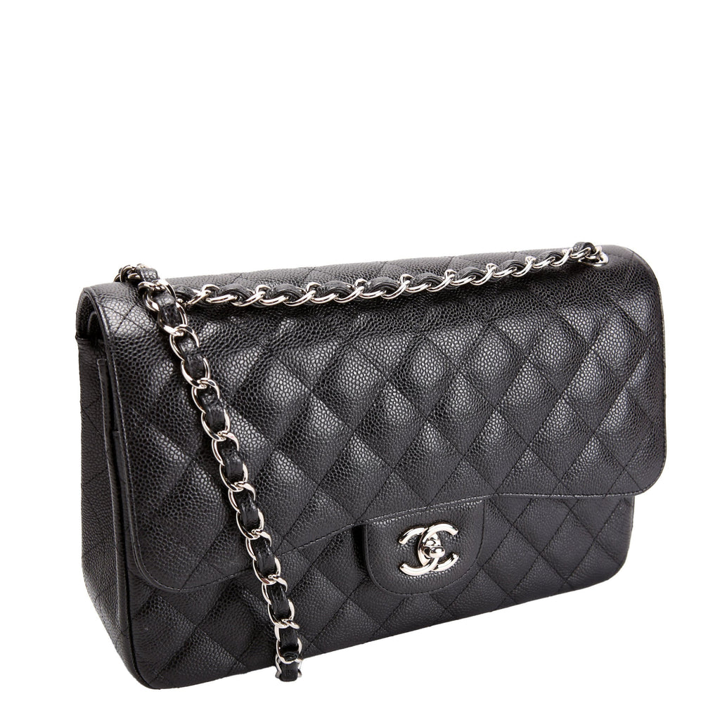 Classic Flap Jumbo Caviar 23M Black