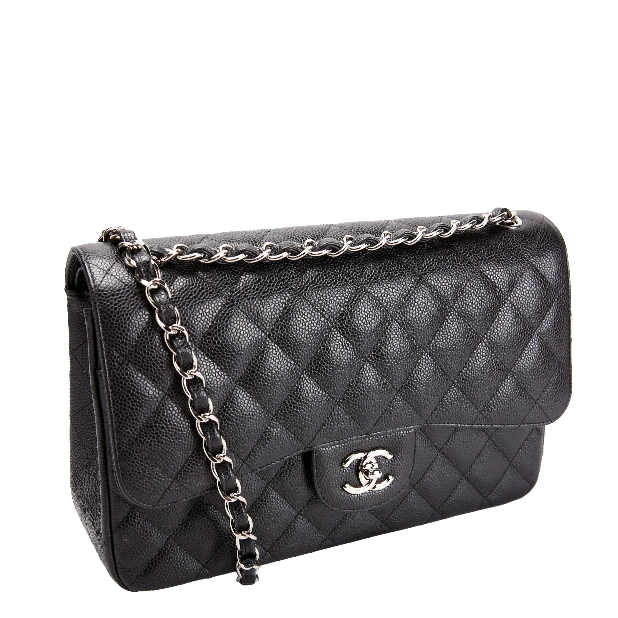 Classic Flap Jumbo Caviar 23M Black