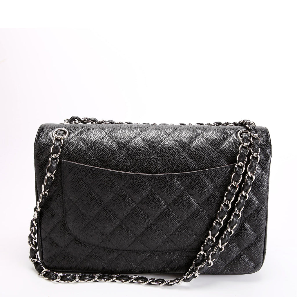 Classic Flap Jumbo Caviar 23M Black