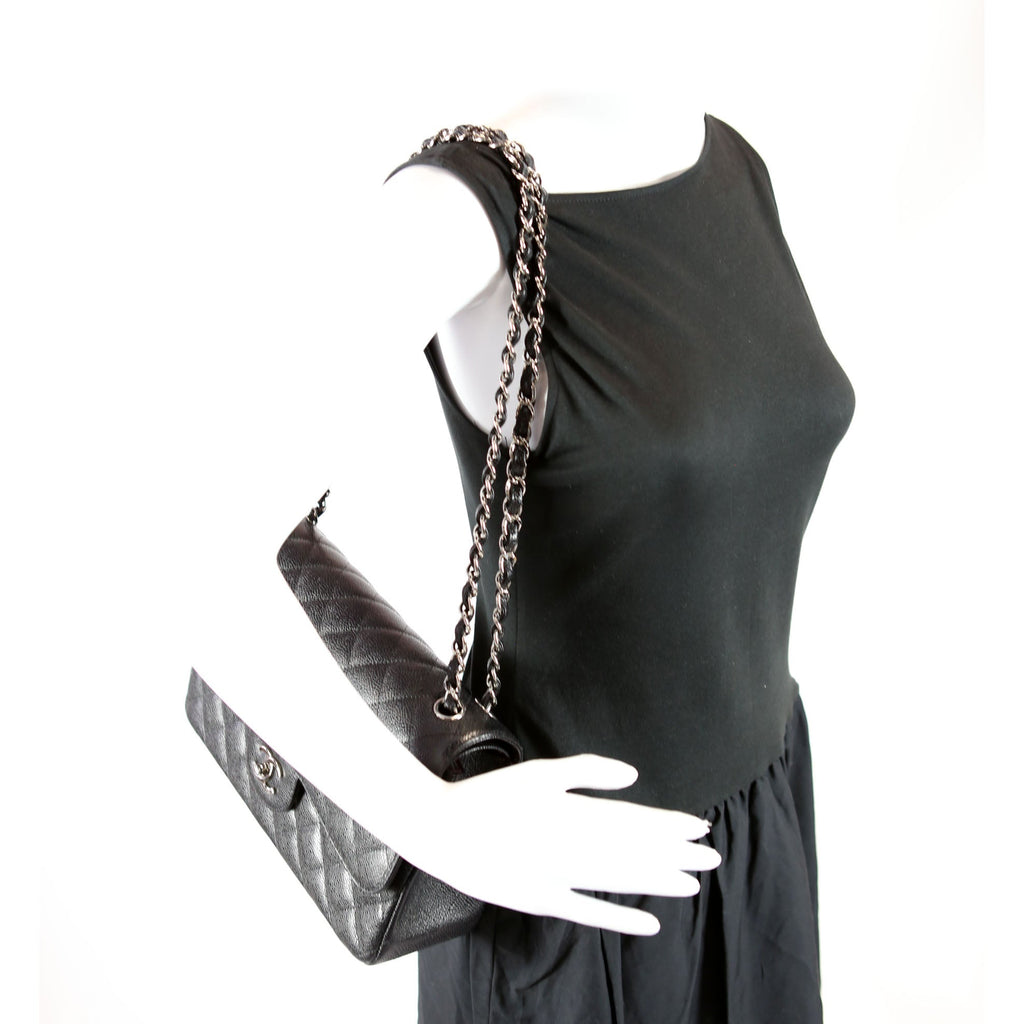 Classic Flap Jumbo Caviar 23M Black