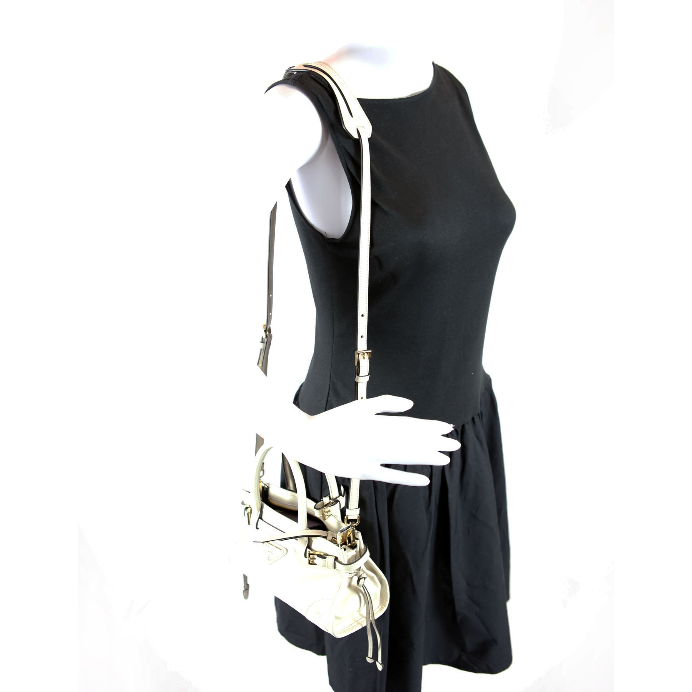 1BA486 Bonnie Mini Shoulder Bag Ivory