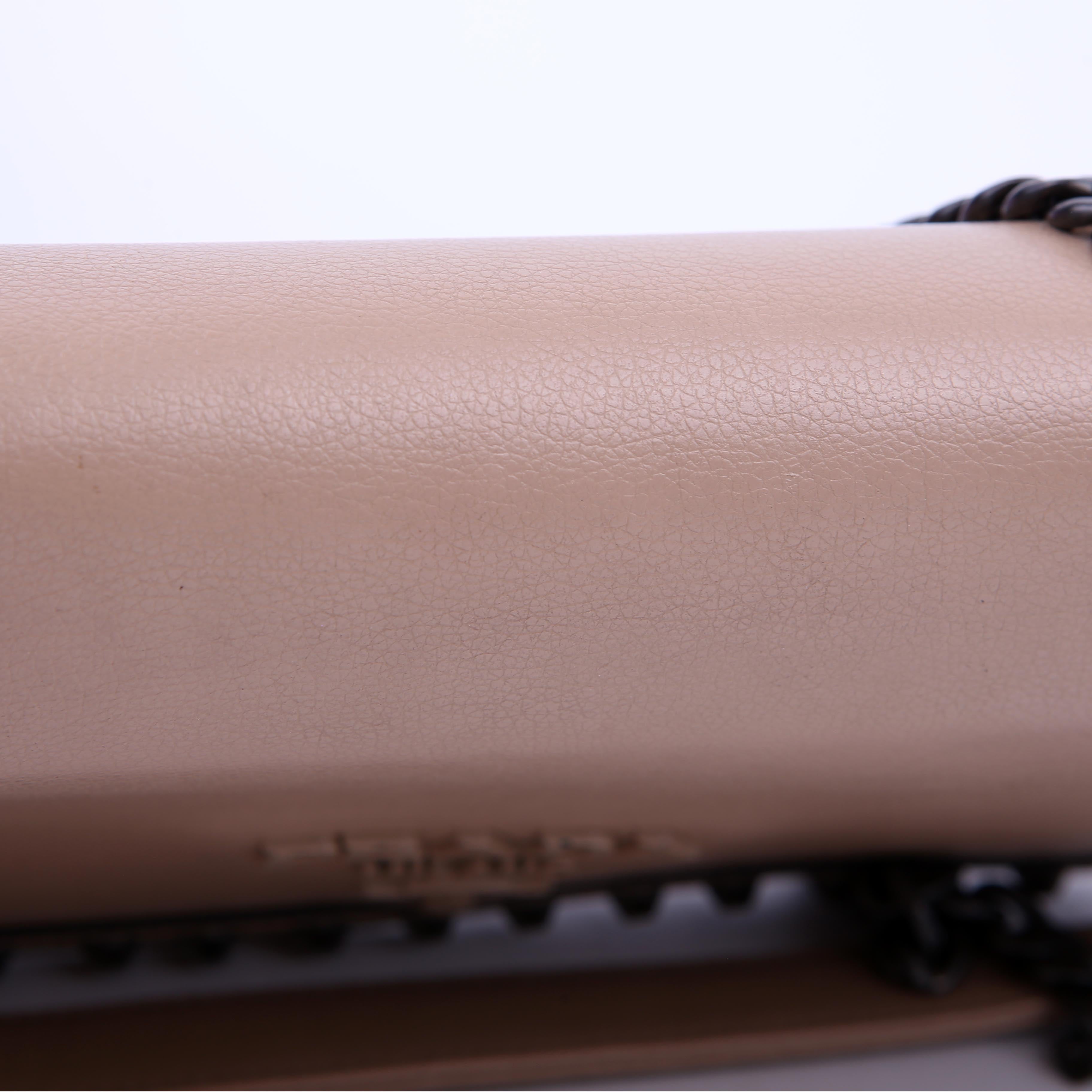 Prada Grace Calfskin Studded Crossbody Tan