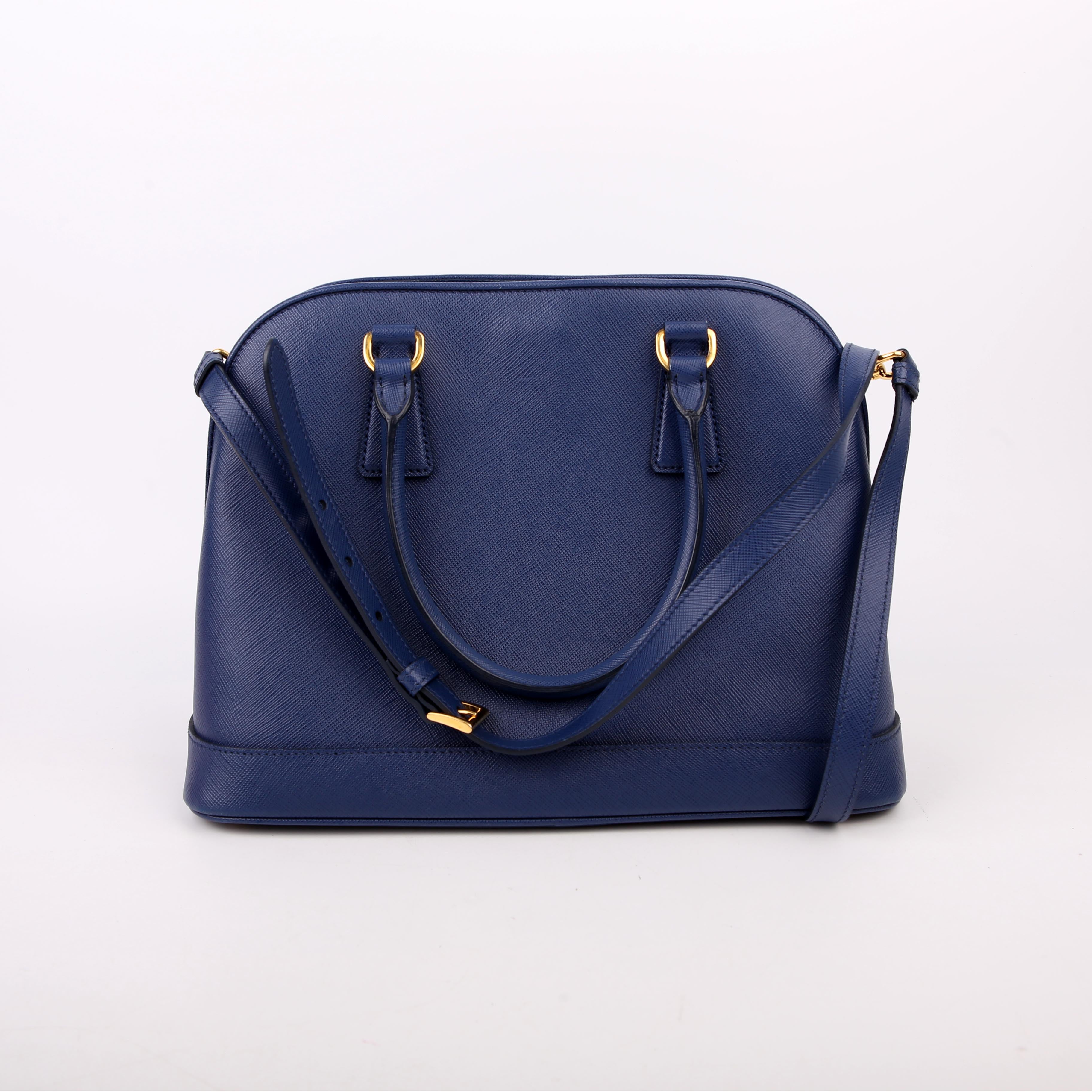 Prada Saffiano Lux Open Promenade Blue