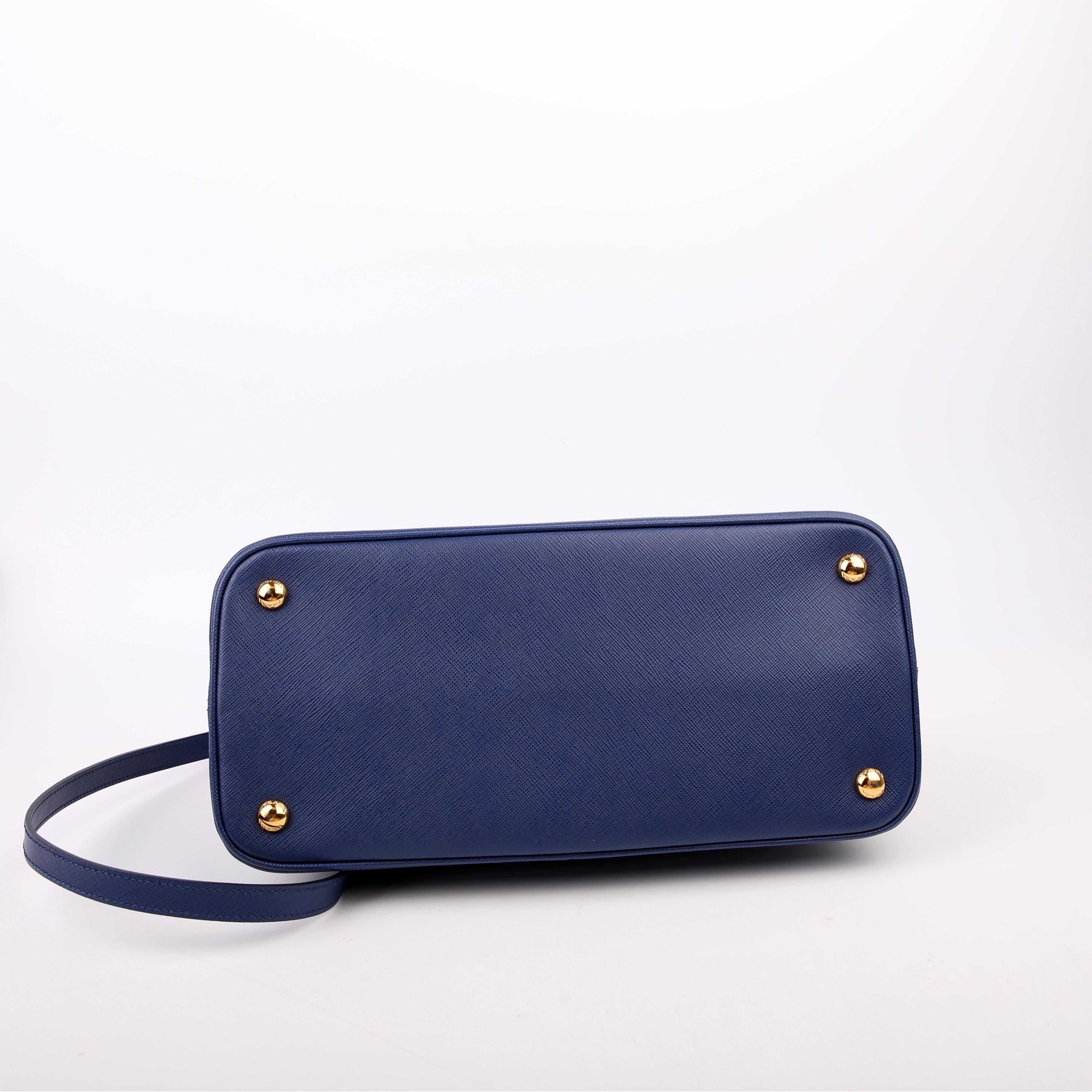 Prada Saffiano Lux Open Promenade Blue