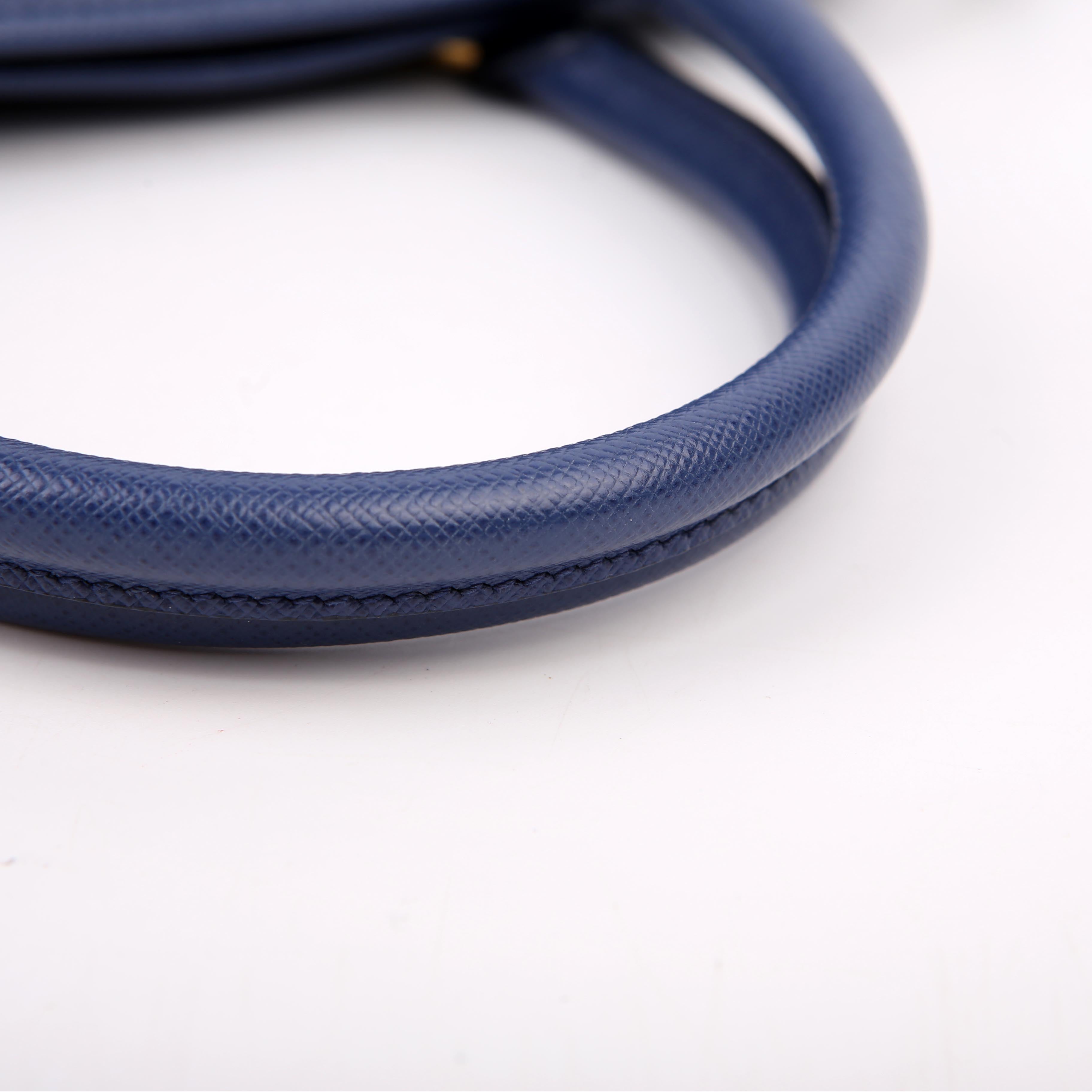 Prada Saffiano Lux Open Promenade Blue
