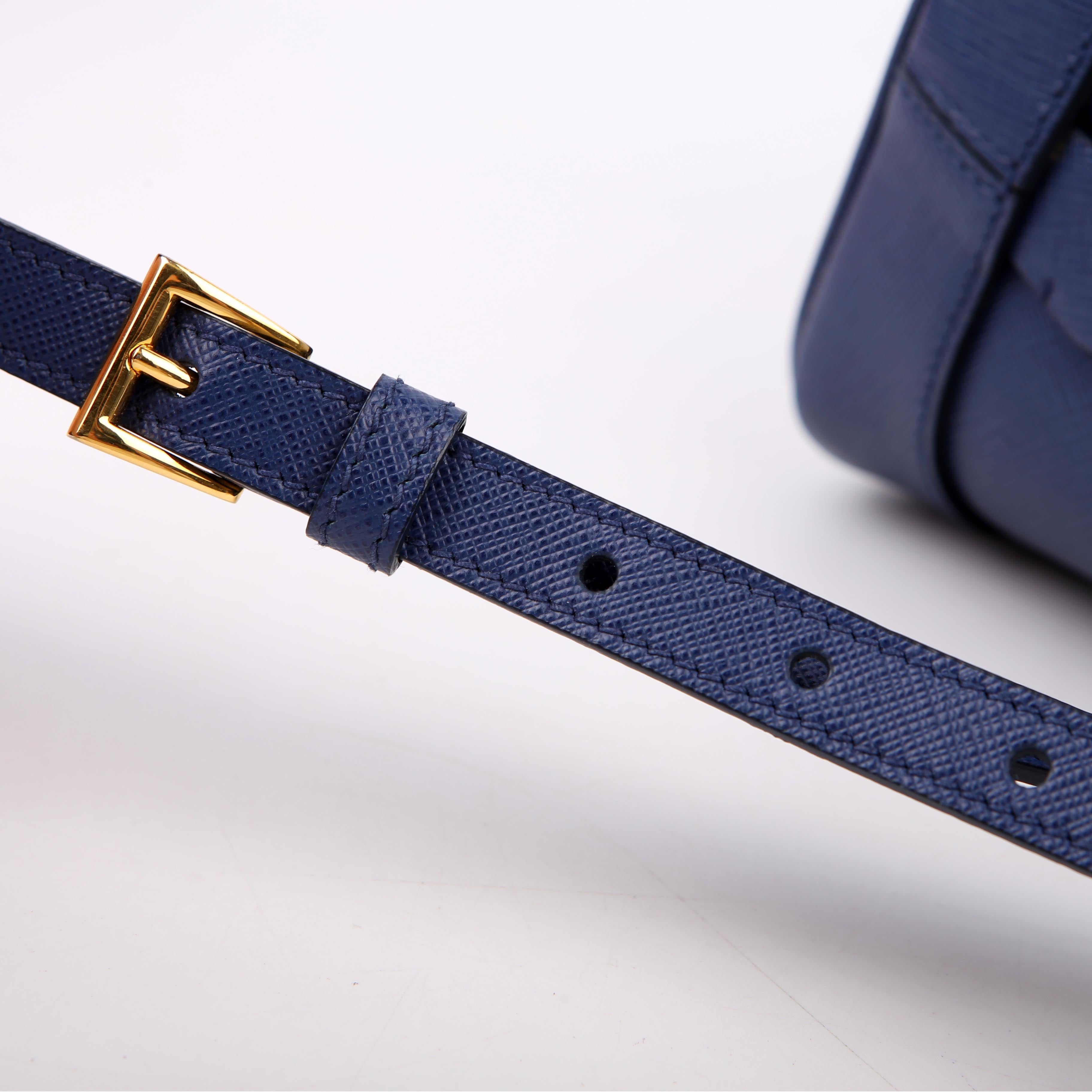 Prada Saffiano Lux Open Promenade Blue