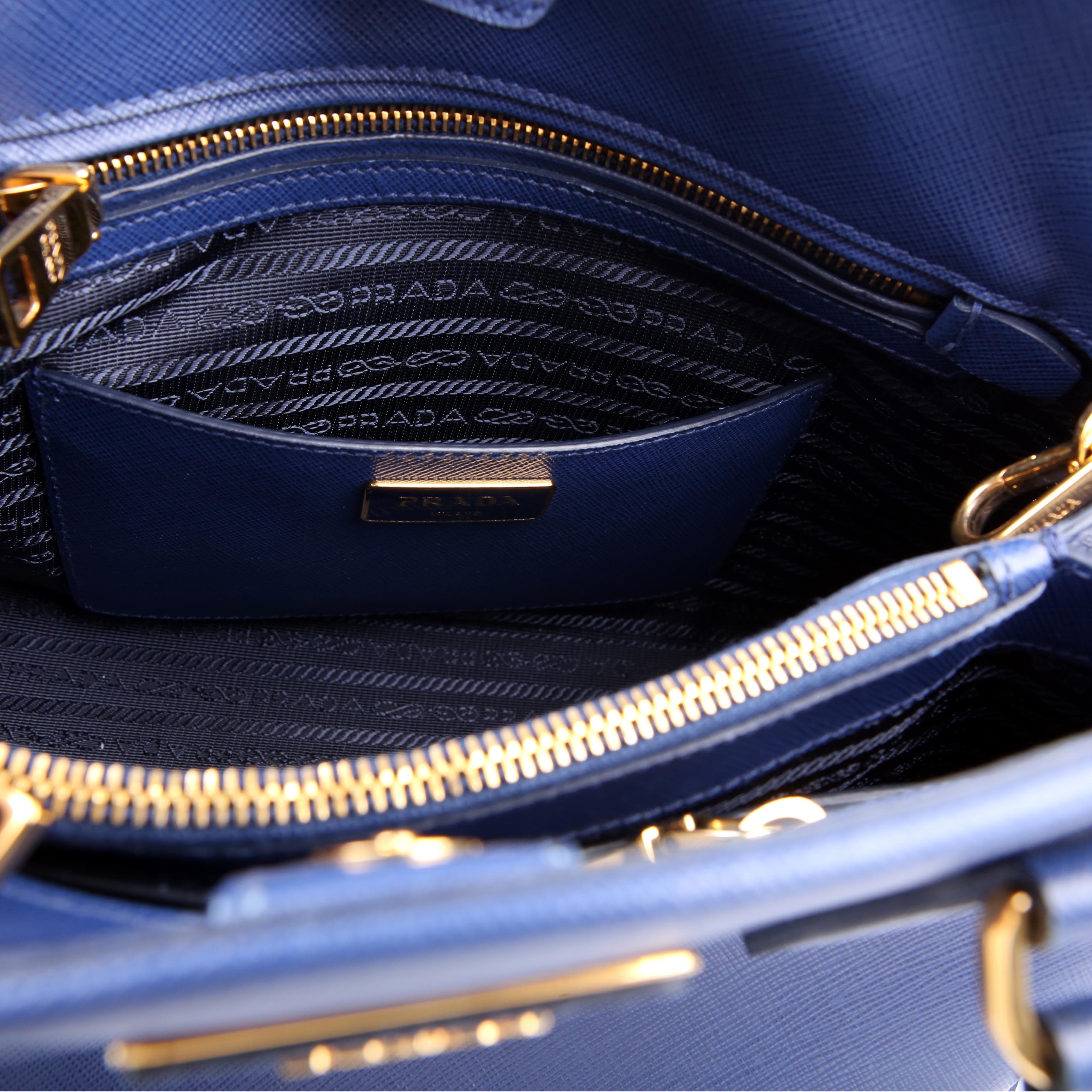 Prada Saffiano Lux Open Promenade Blue