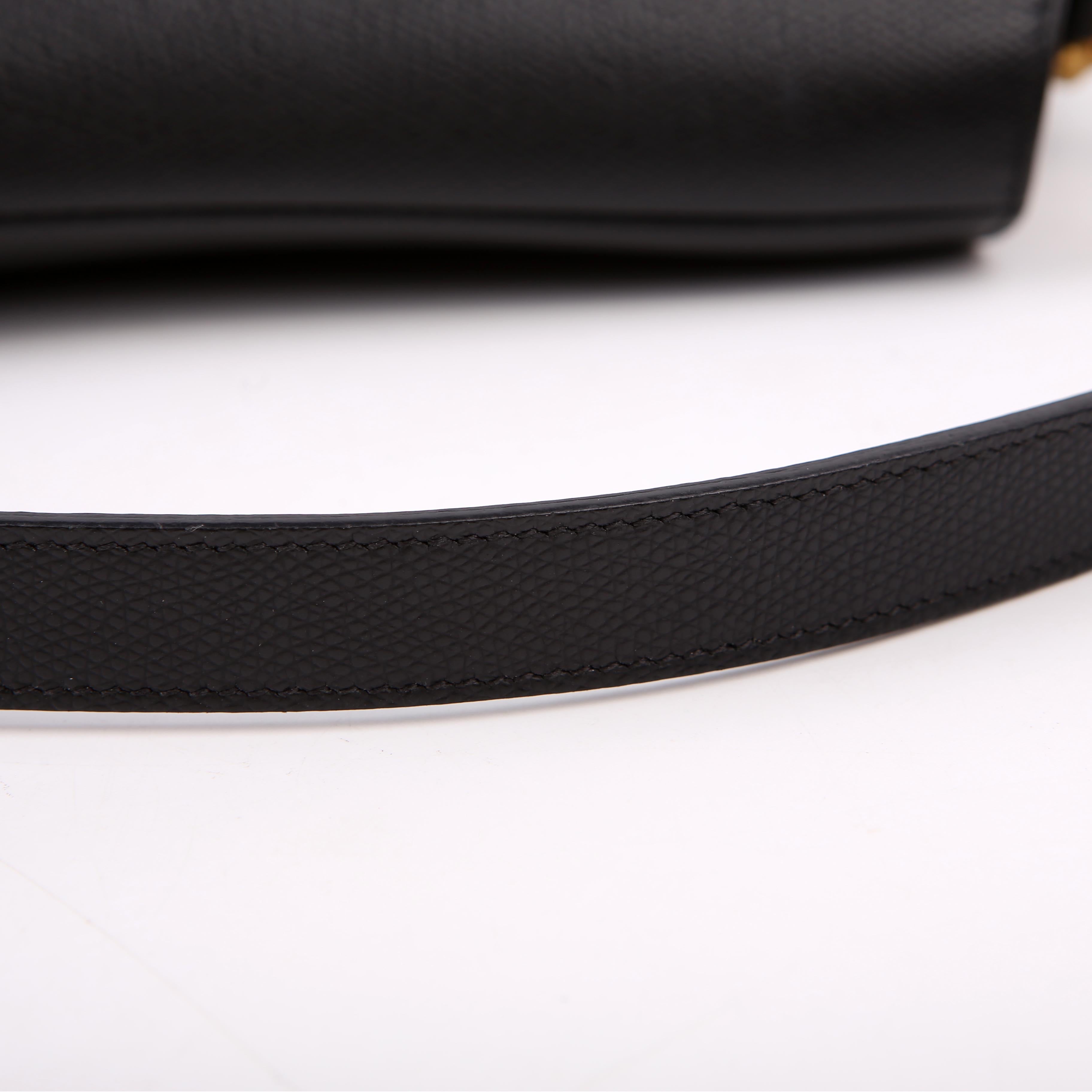 Saddle Bag Leather Black