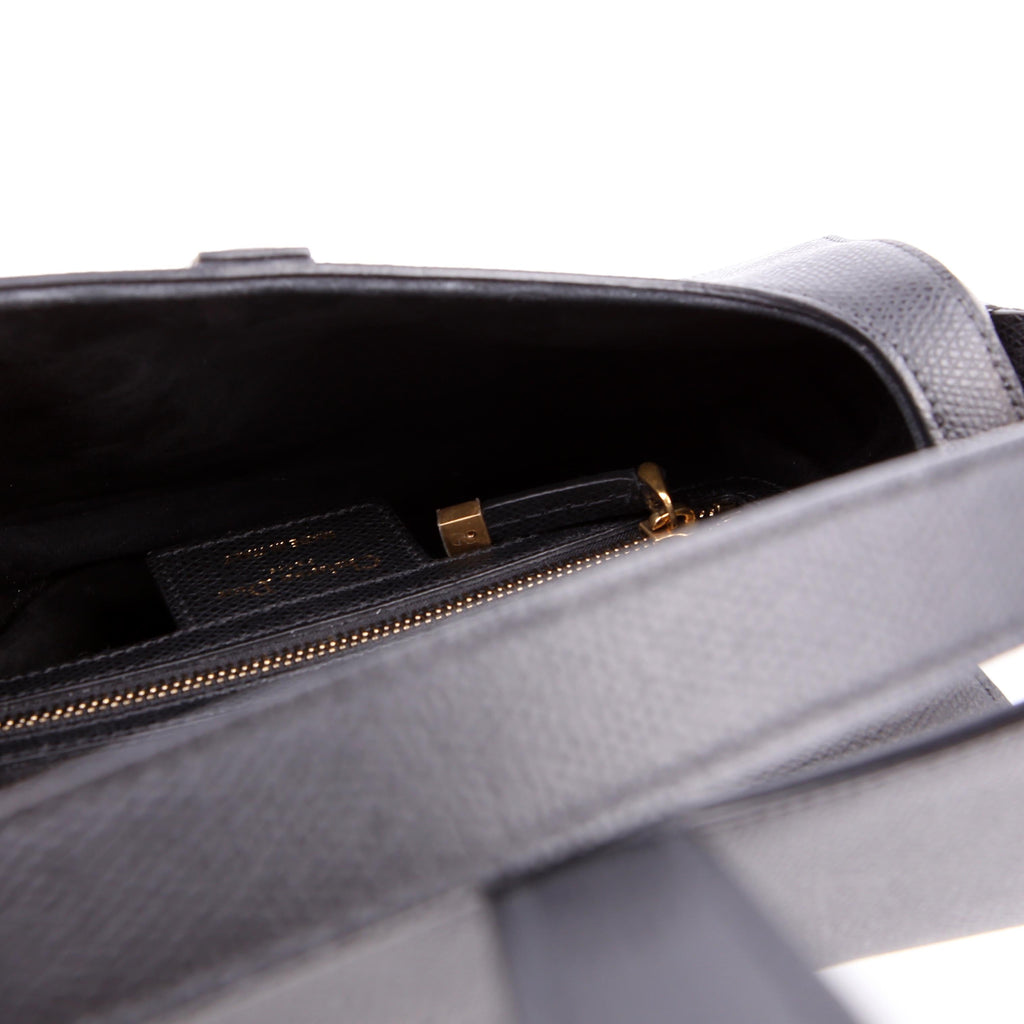 Saddle Bag Leather Black