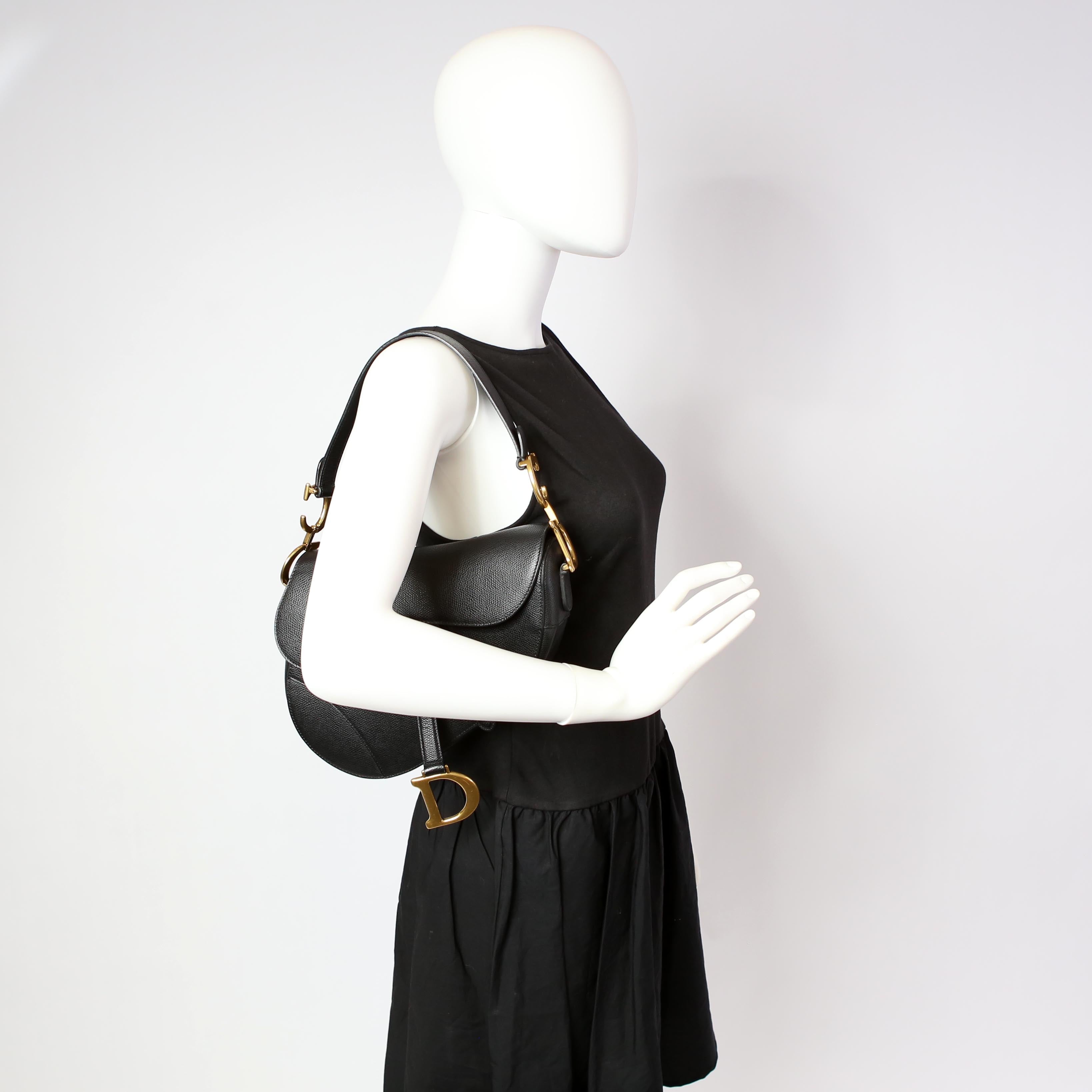 Saddle Bag Leather Black