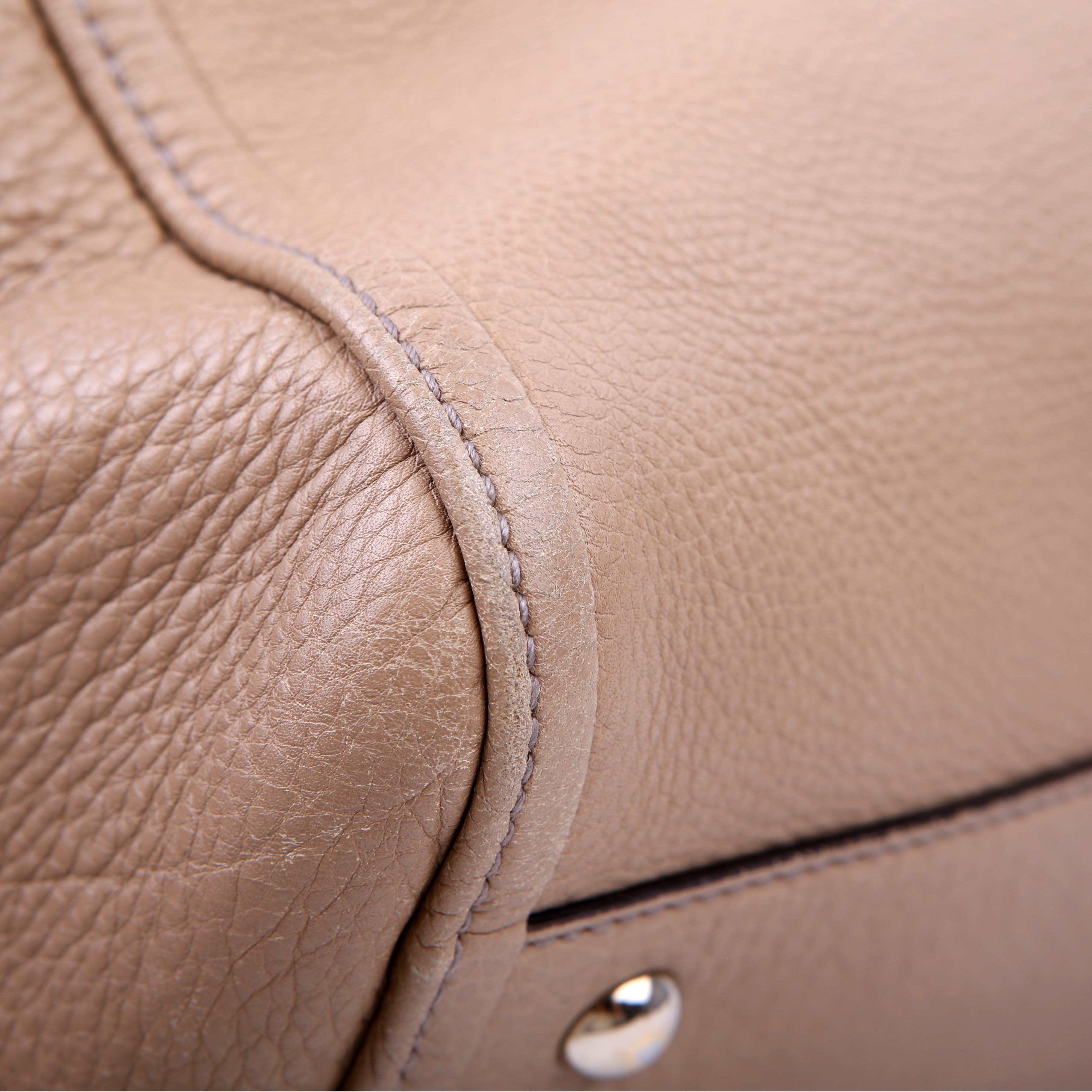 Gucci 282309 Soho Leather Hobo Medium Beige