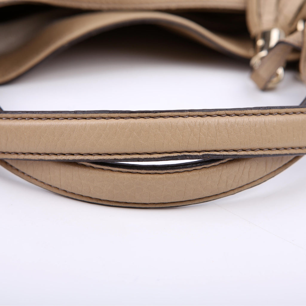 Gucci 282309 Soho Leather Hobo Medium Beige