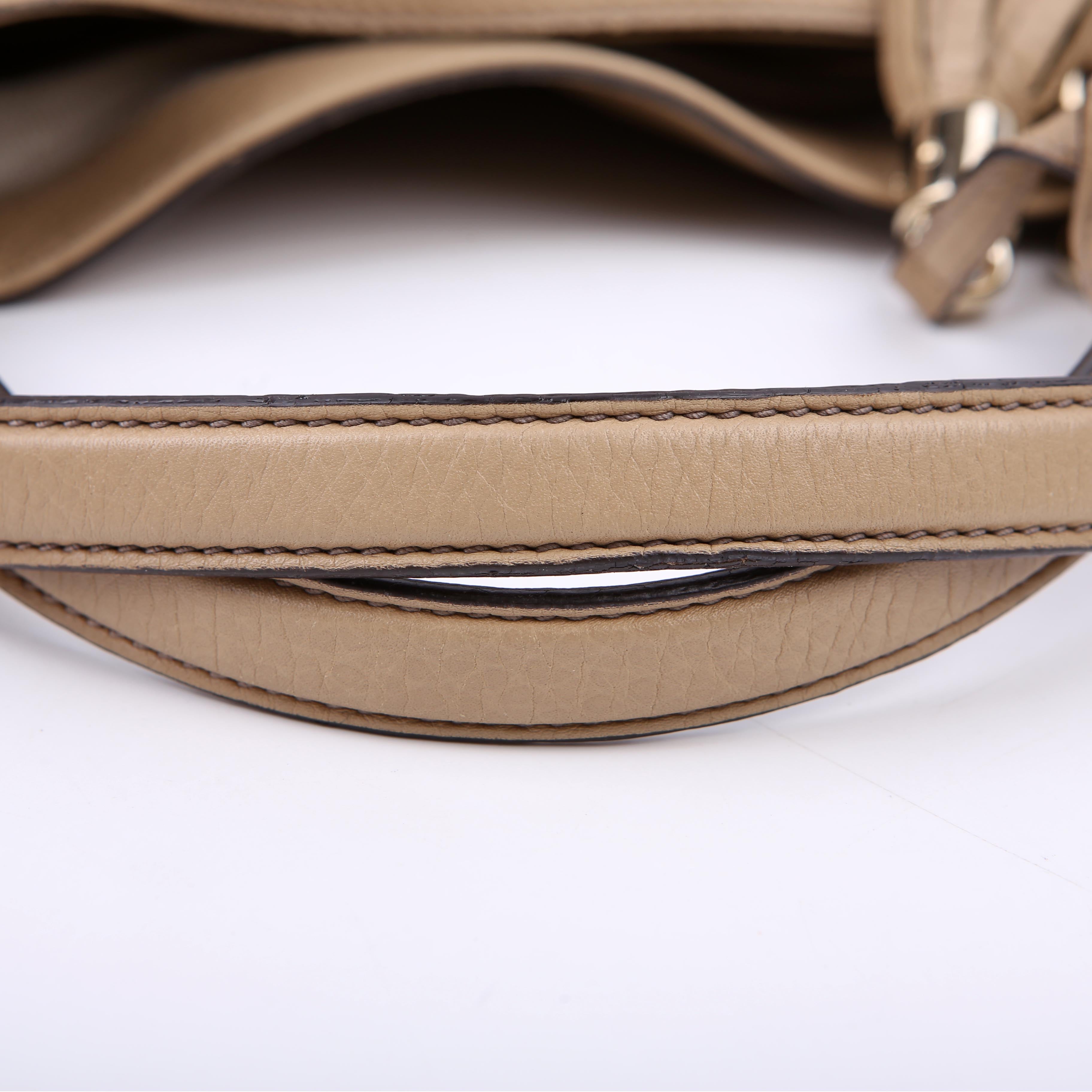 Gucci 282309 Soho Leather Hobo Medium Beige