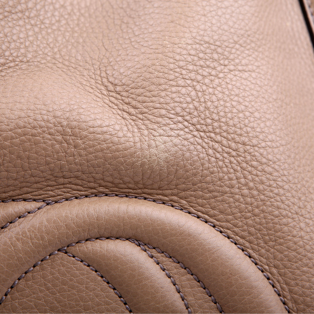 Gucci 282309 Soho Leather Hobo Medium Beige