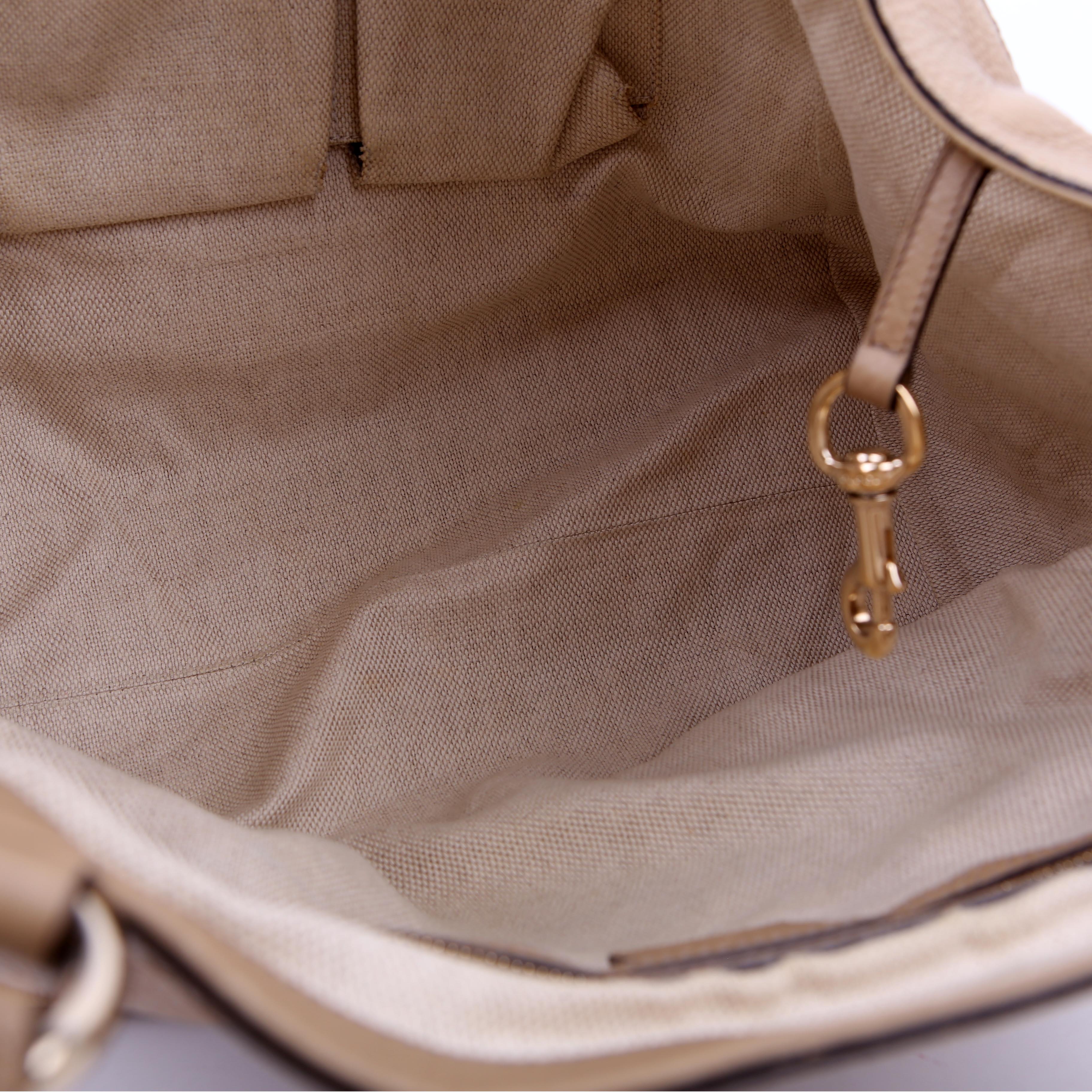 Gucci 282309 Soho Leather Hobo Medium Beige