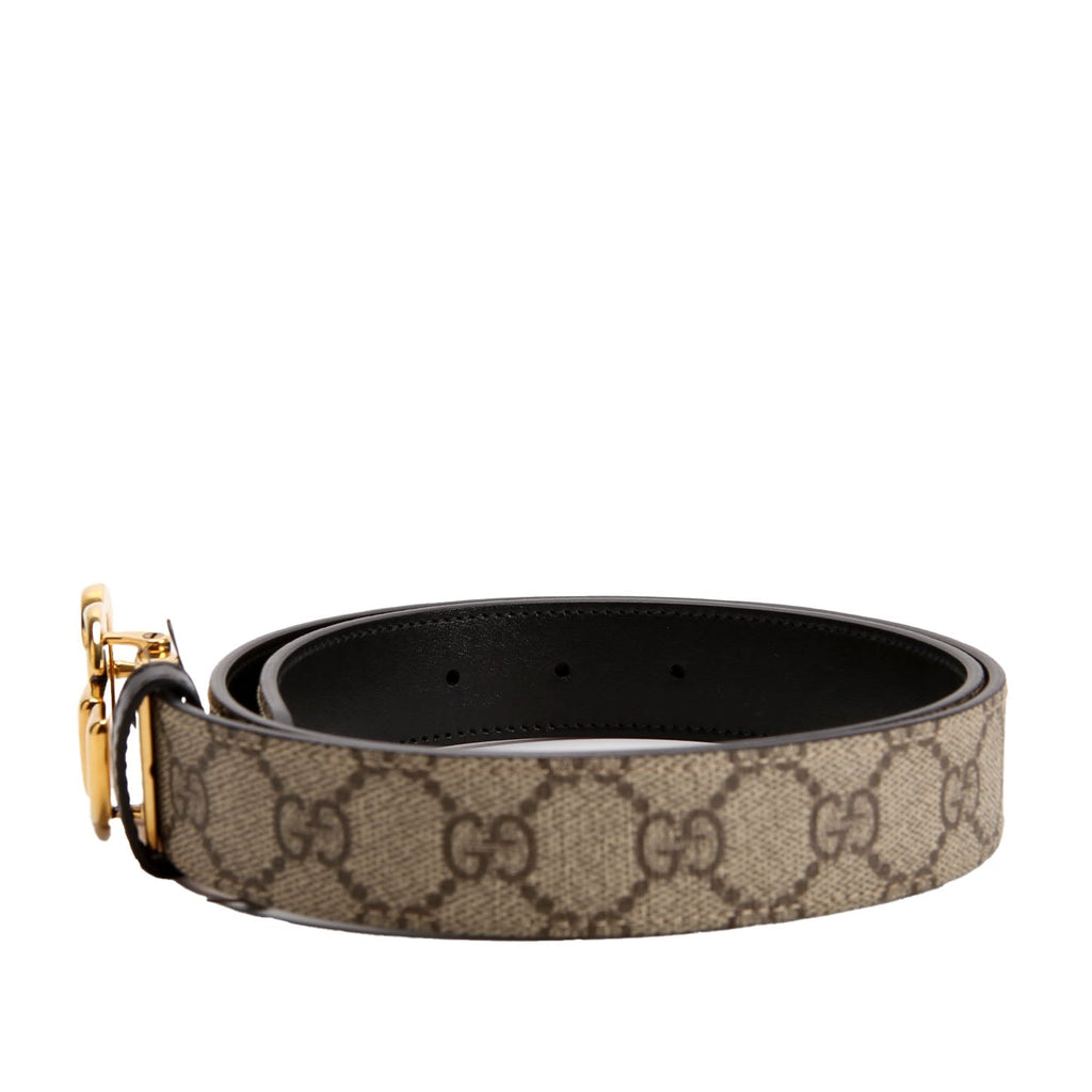 659417 GG Marmont Reversible GG Supreme Leather Belt Size 85/34 Black