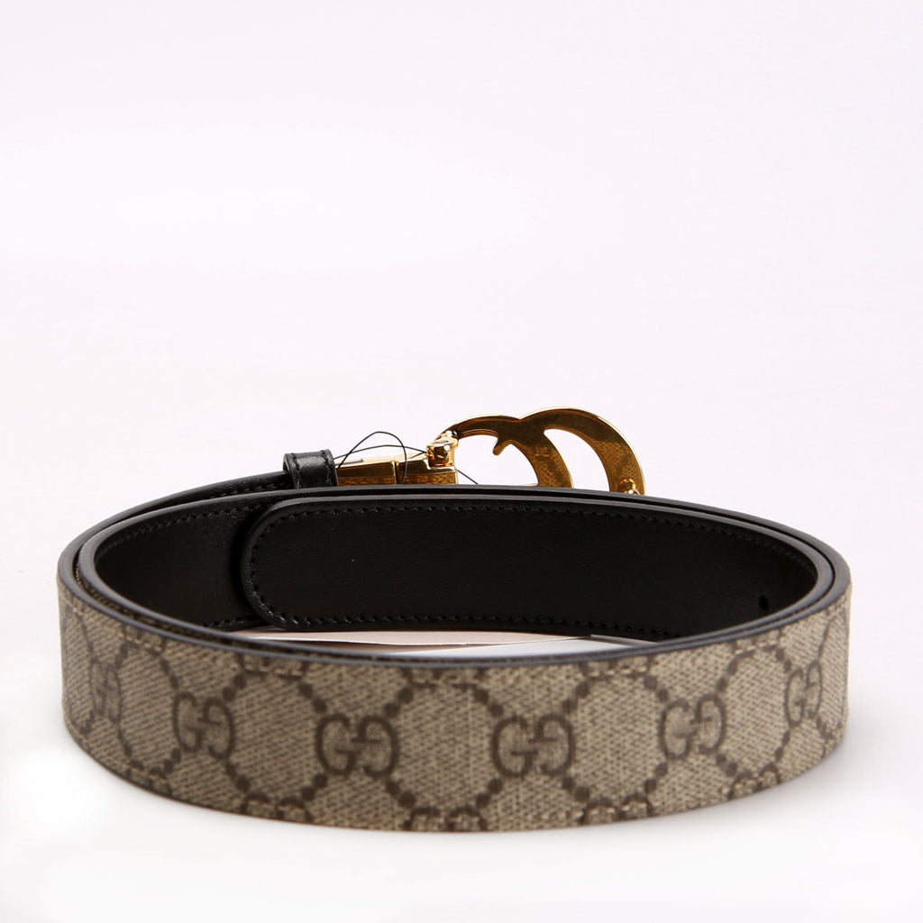 659417 GG Marmont Reversible GG Supreme Leather Belt Size 85/34 Black