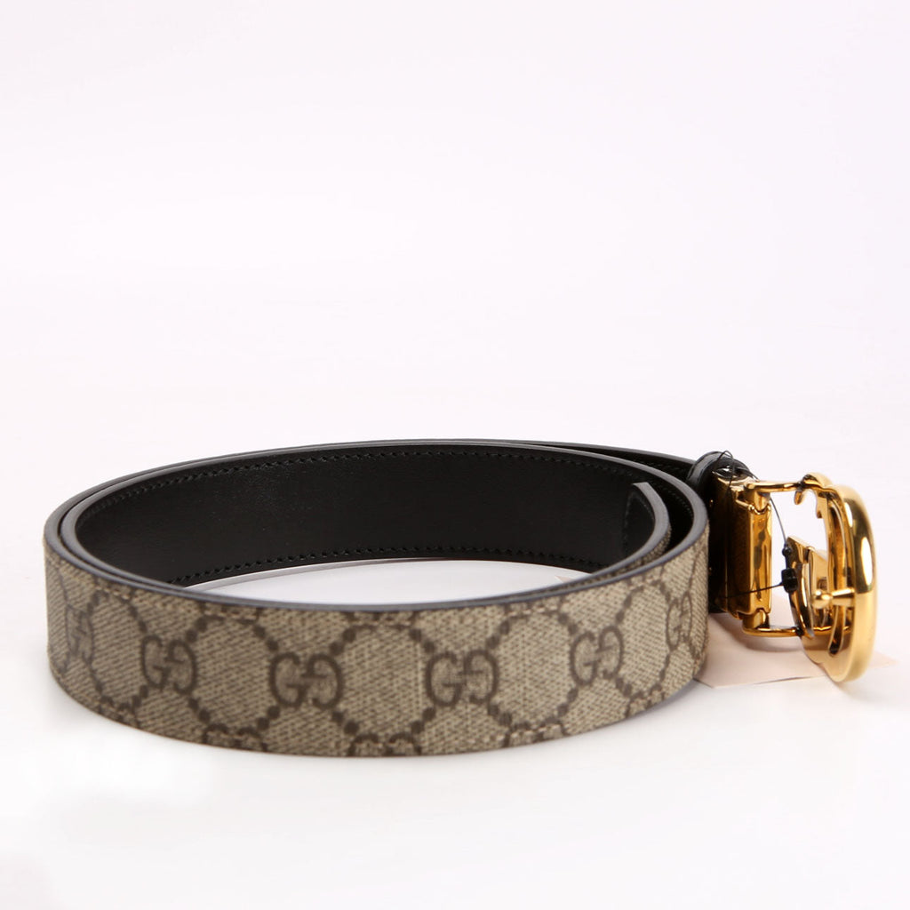 659417 GG Marmont Reversible GG Supreme Leather Belt Size 85/34 Black