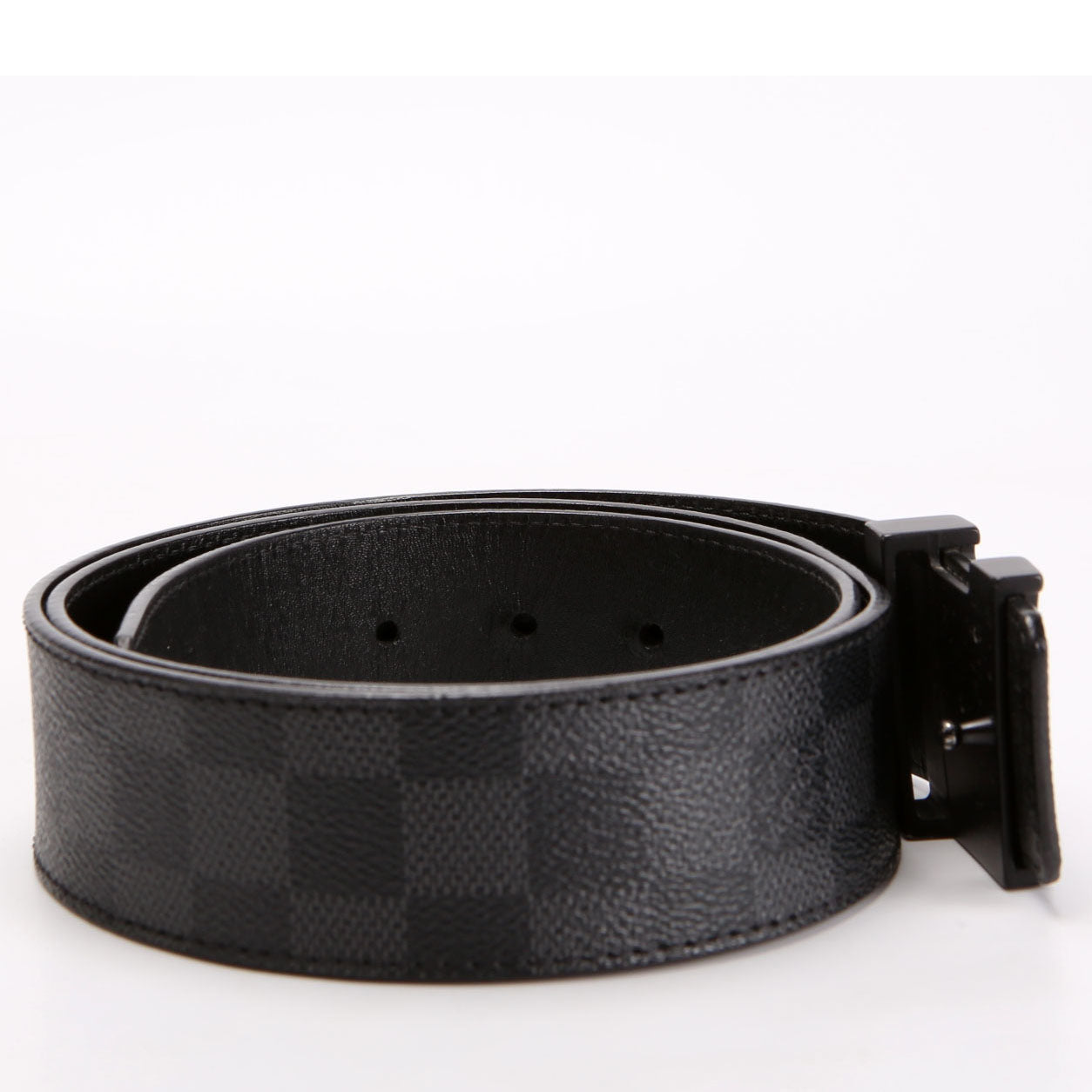 LV Initiales 40MM Reversible Leather/Damier Graphite Belt Size 90/36