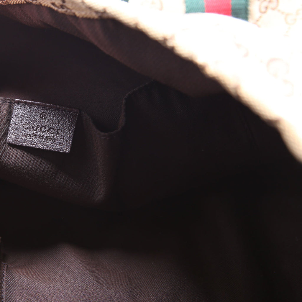 189669 GG Canvas Tote Brown/Beige/Red/Green