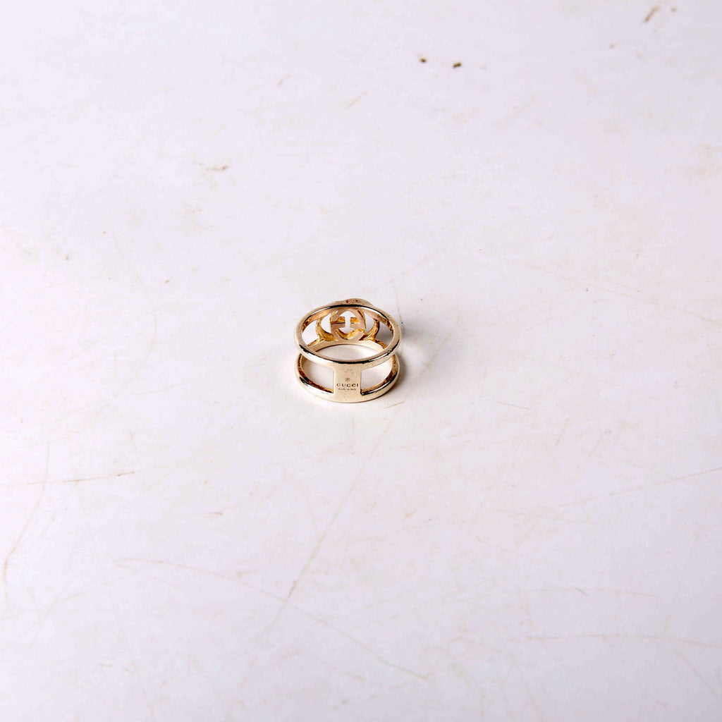 Gucci Interlocking G Open Band 925 Size 6