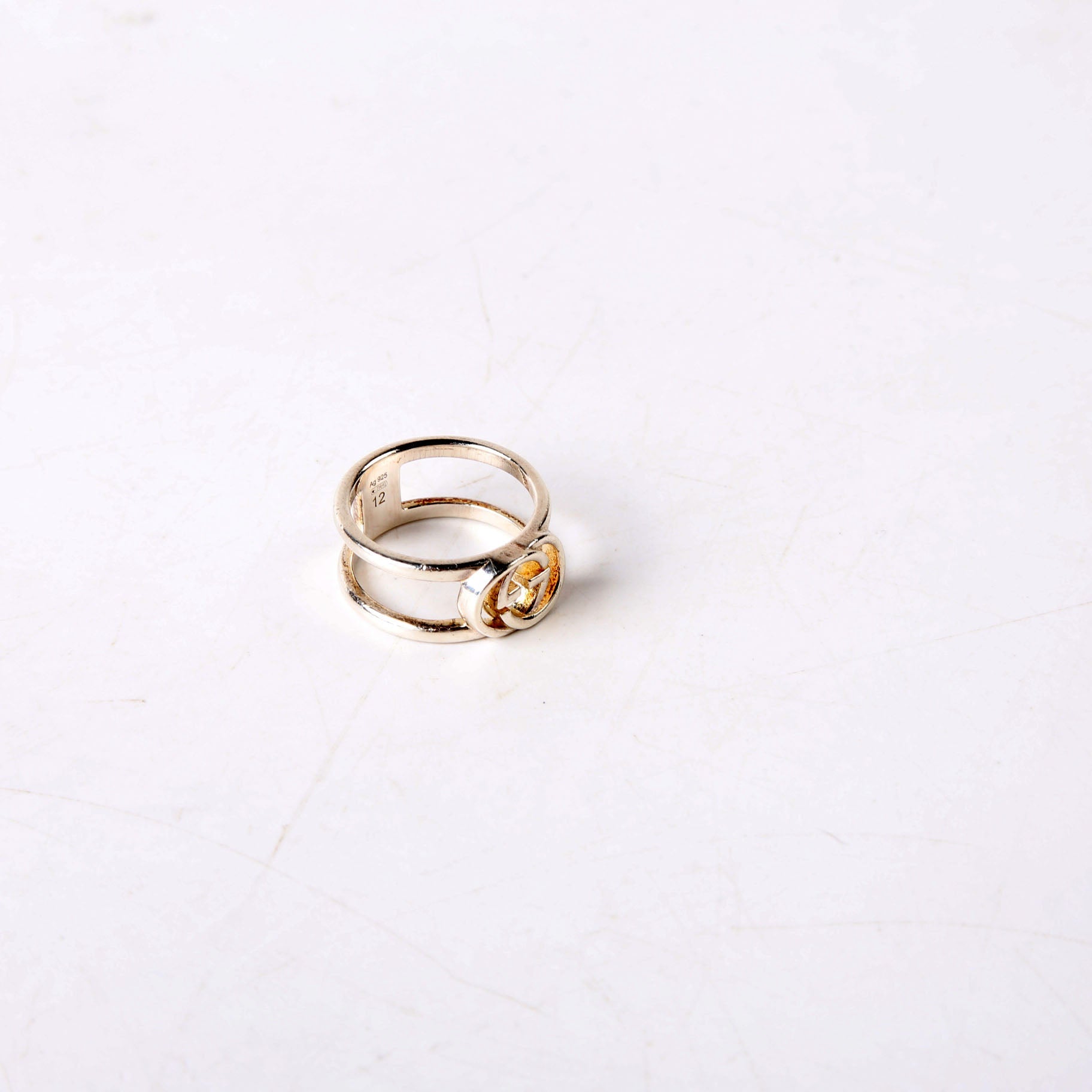 Gucci Interlocking G Open Band 925 Size 6