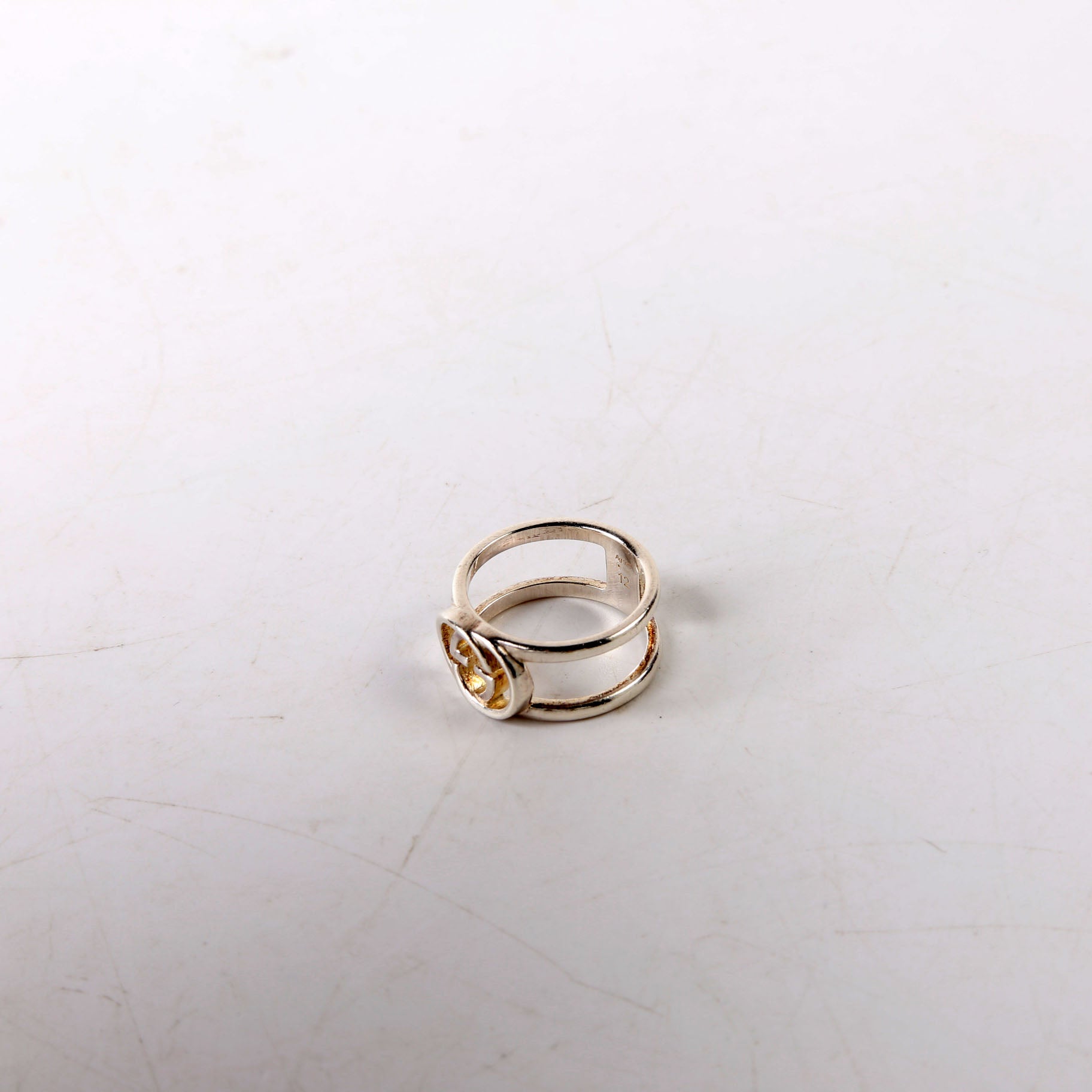 Gucci Interlocking G Open Band 925 Size 6