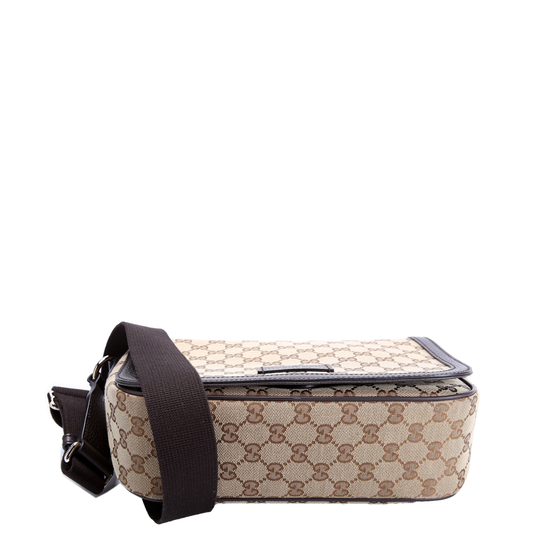 Gucci 449172 GG Canvas Messenger Brown