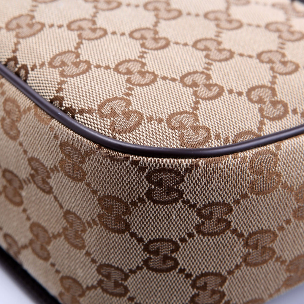 Gucci 449172 GG Canvas Messenger Brown