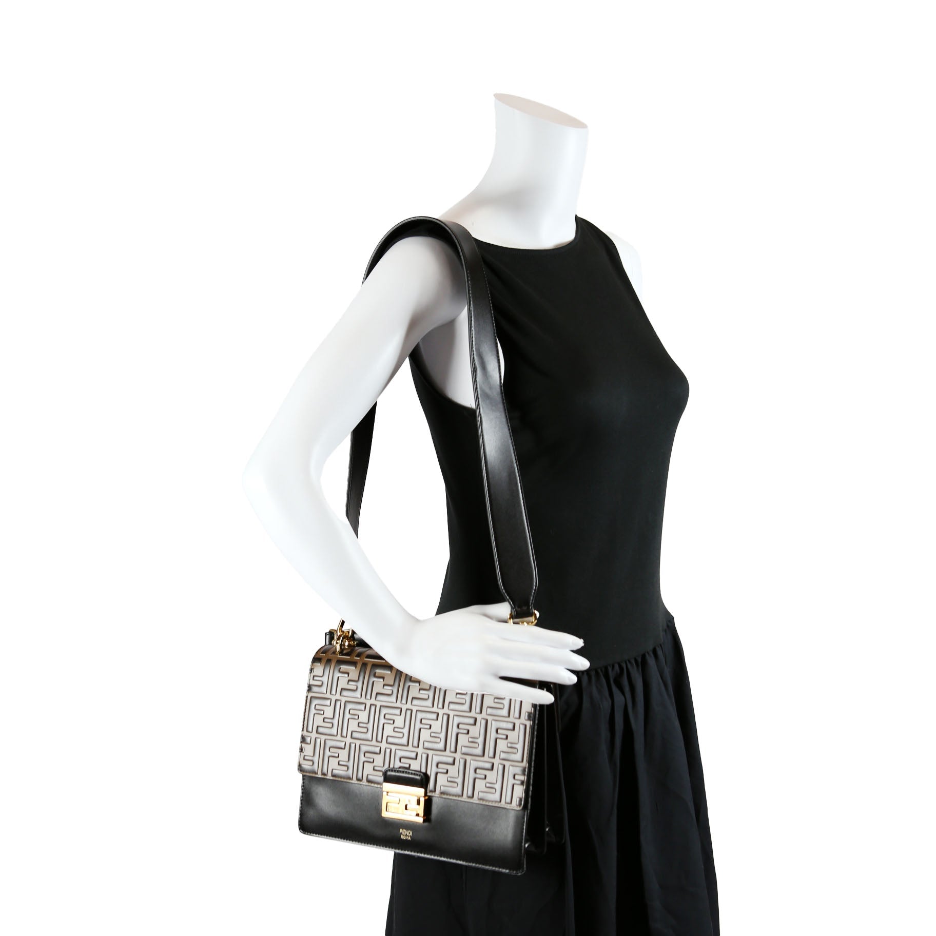 Fendi 8BT315 Kan I Shoulder Bag Large