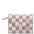 Victorine Wallet Damier Azur Pink