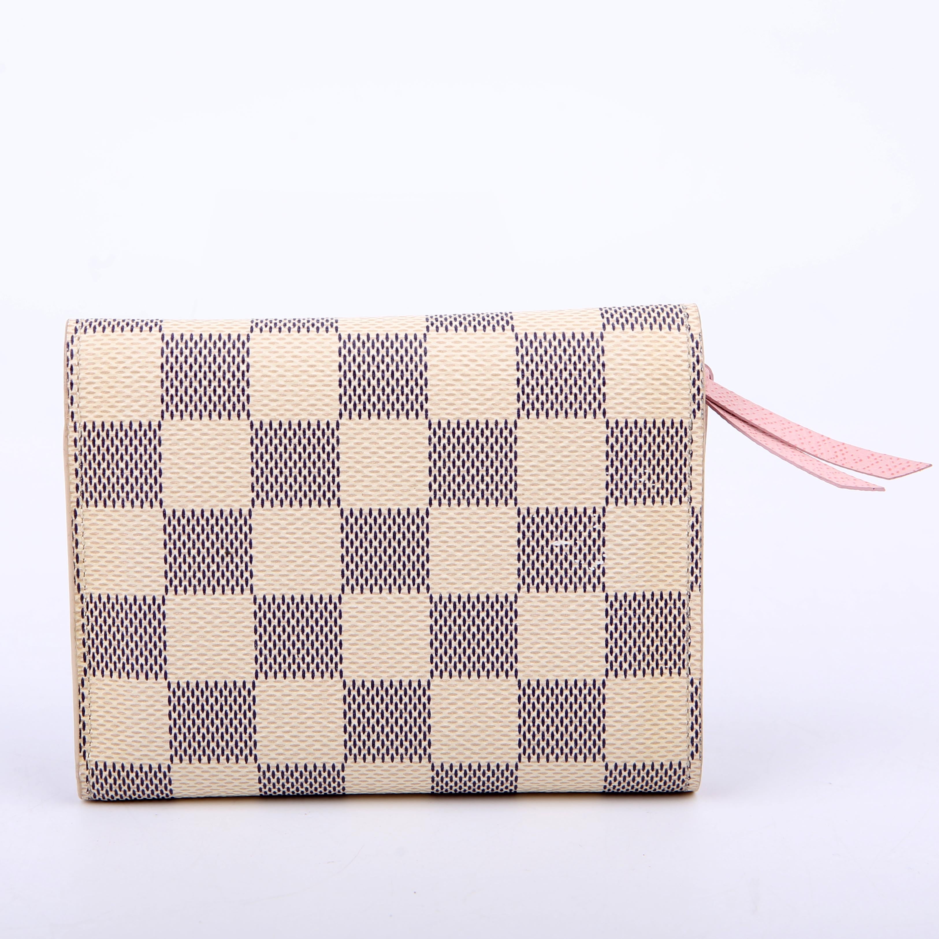 Victorine Wallet Damier Azur Pink