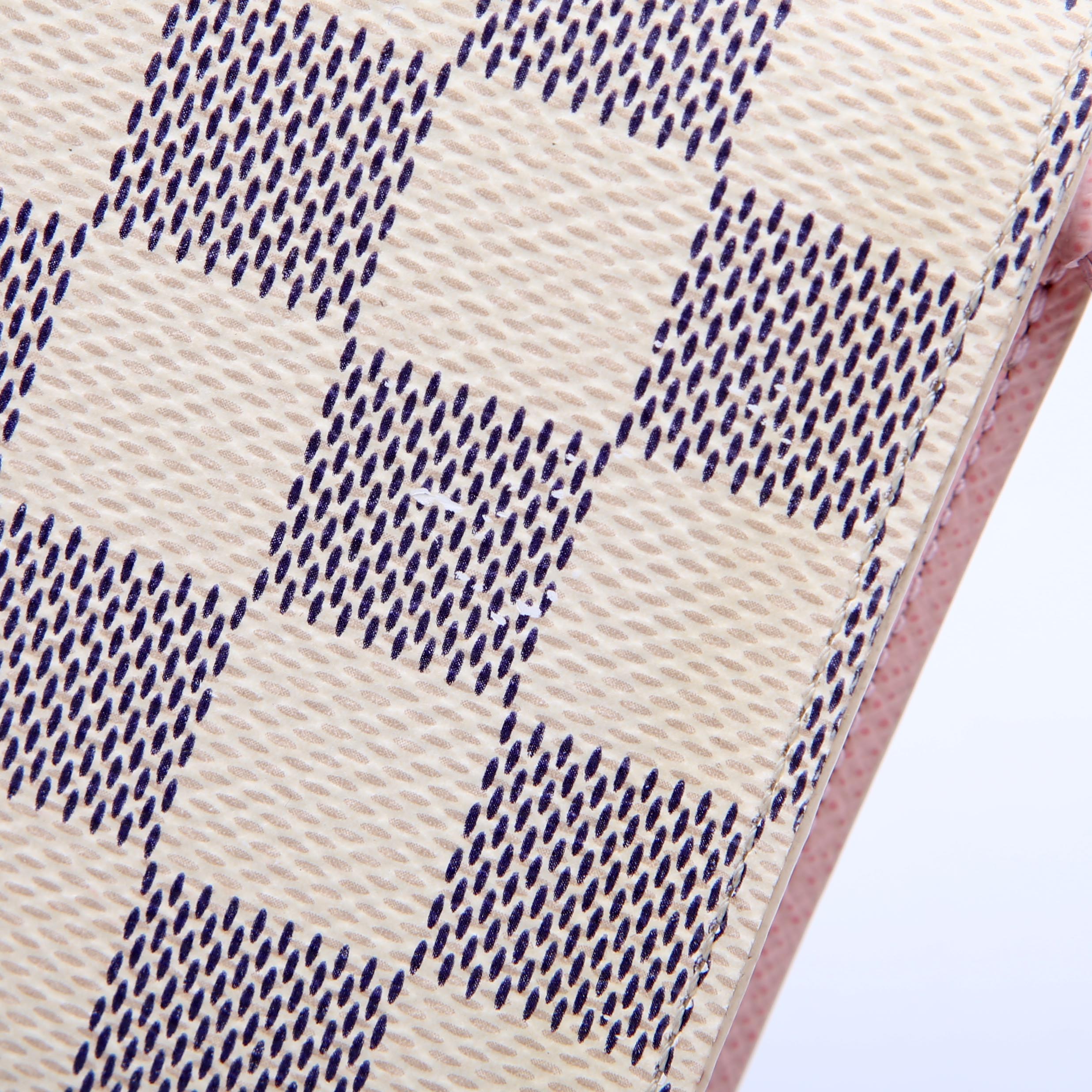 Victorine Wallet Damier Azur Pink