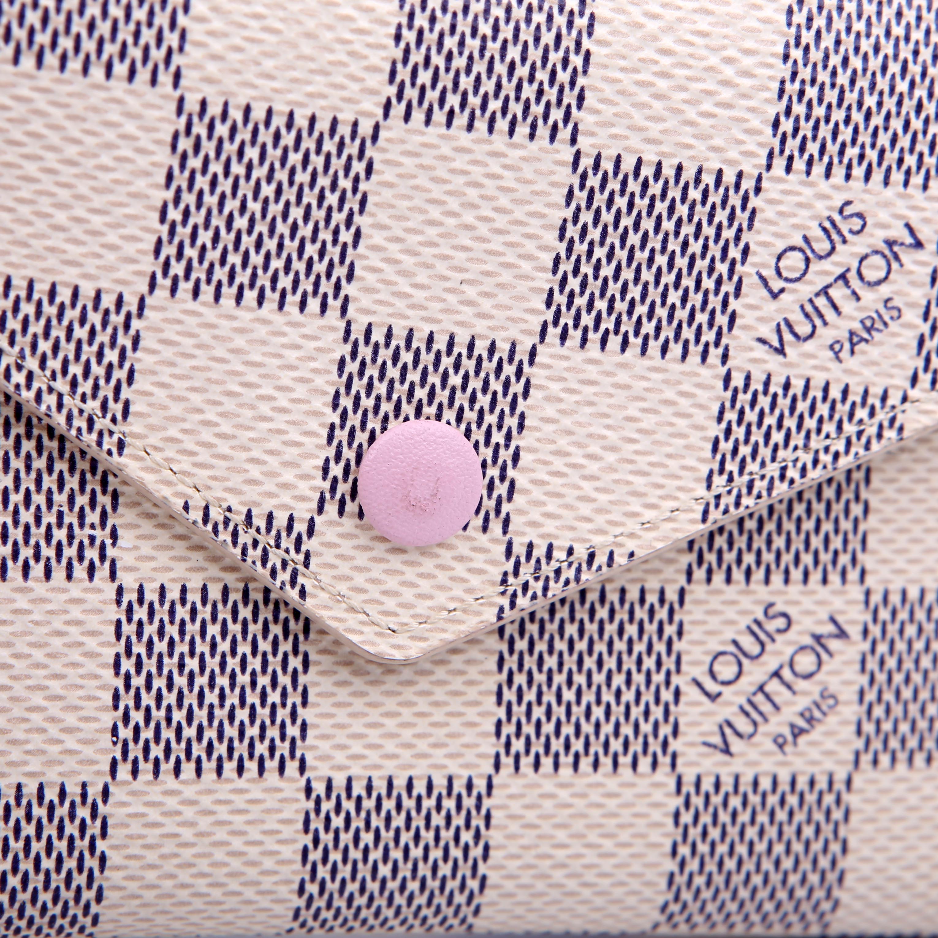 Victorine Wallet Damier Azur Pink