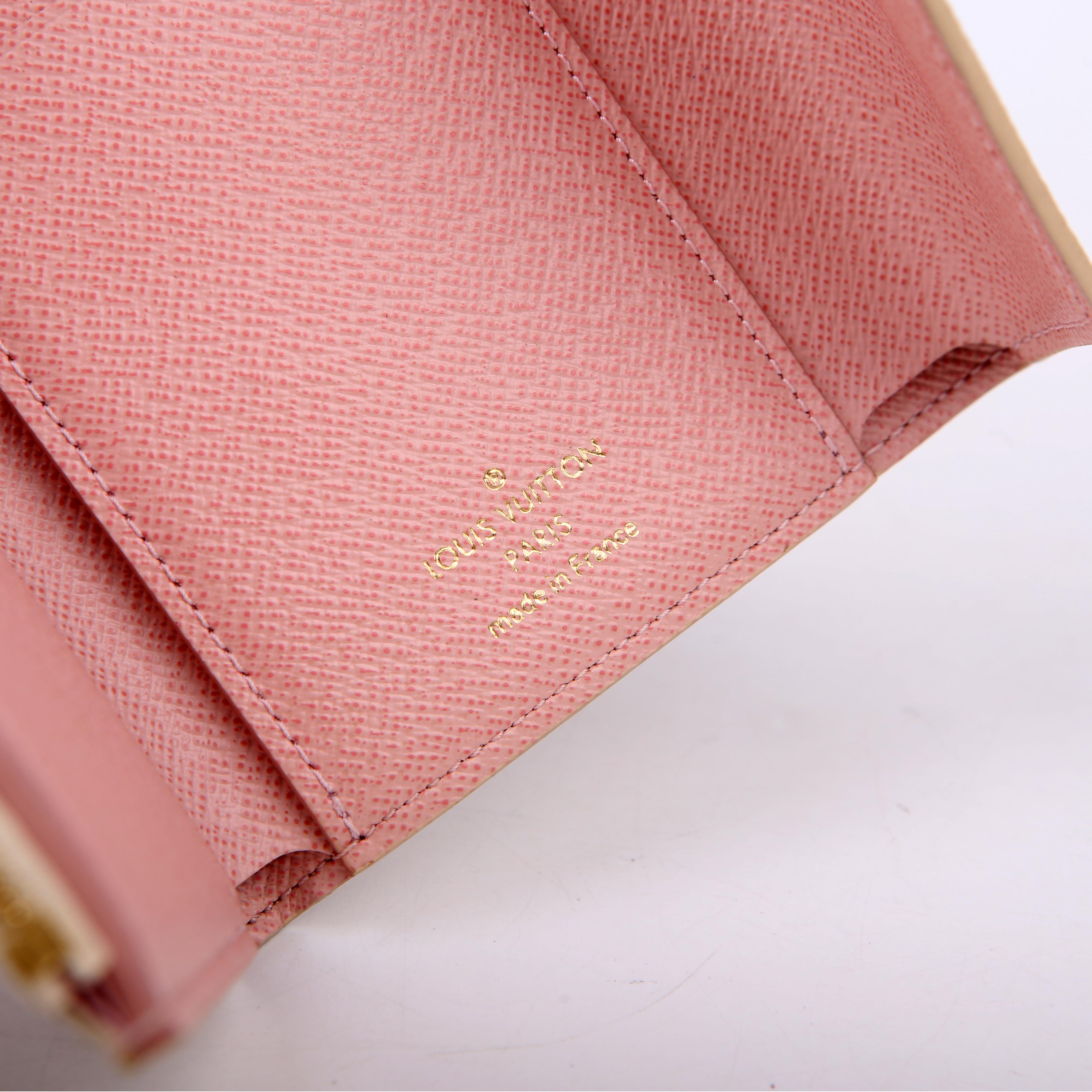 Victorine Wallet Damier Azur Pink