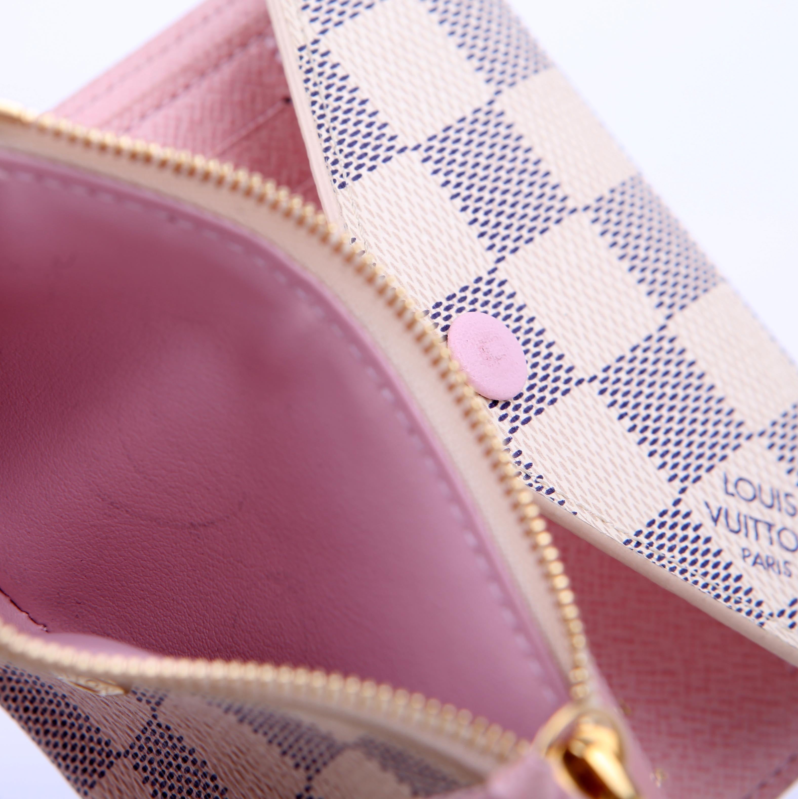 Victorine Wallet Damier Azur Pink