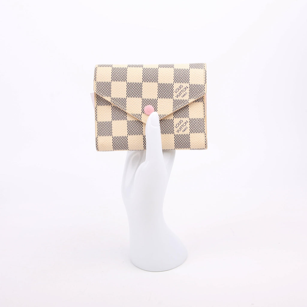 Victorine Wallet Damier Azur Pink