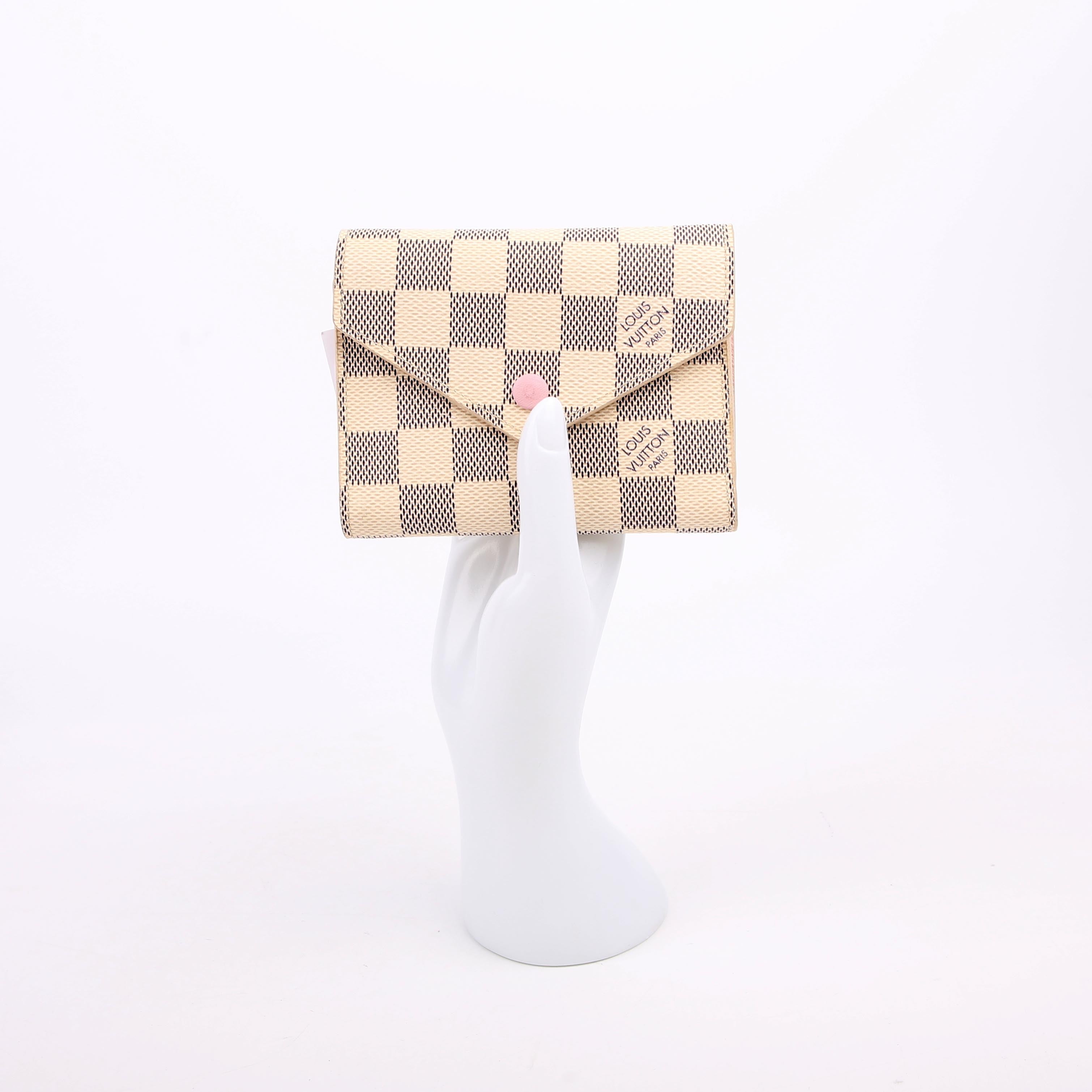 Victorine Wallet Damier Azur Pink