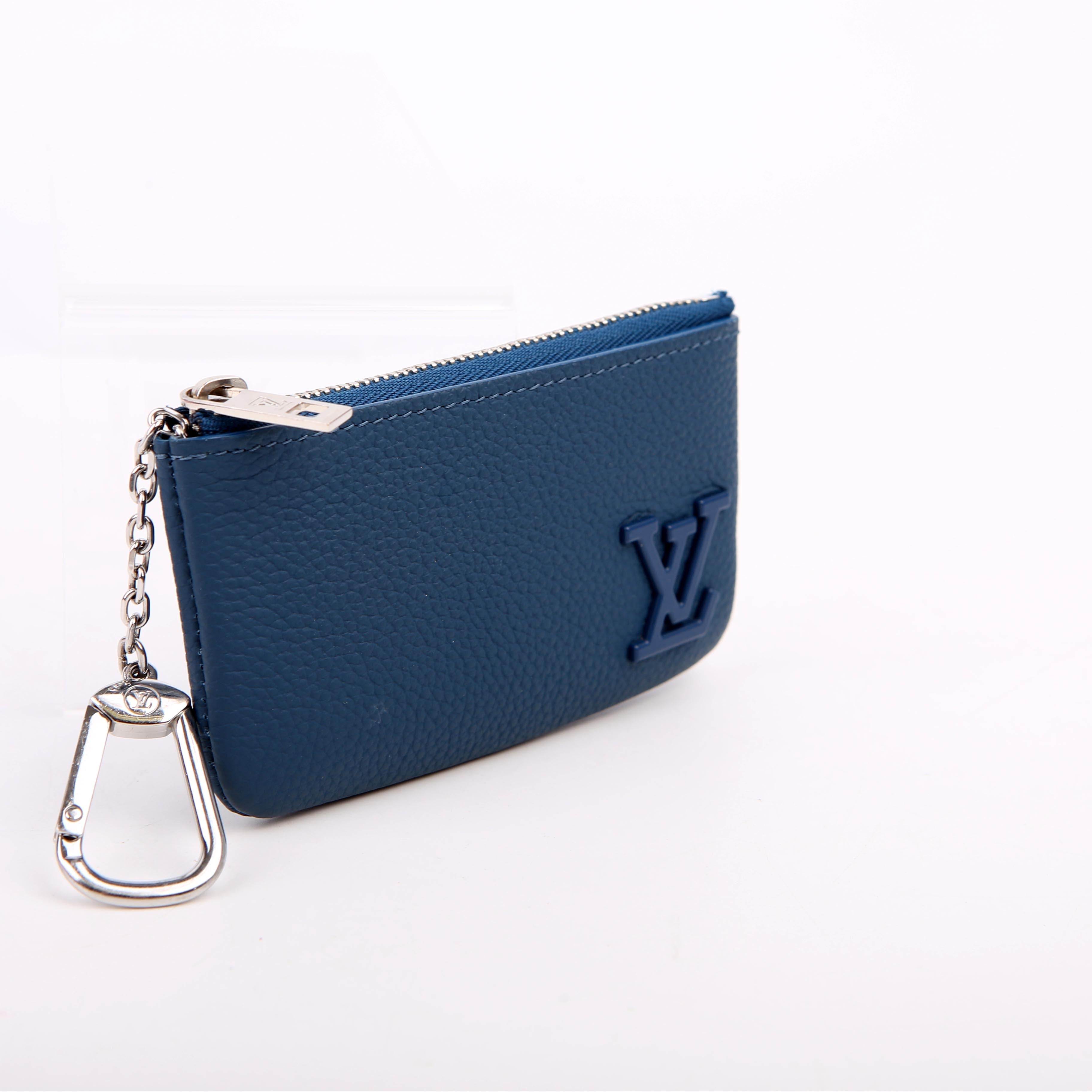 Key Pouch Leather Aerogram Blue