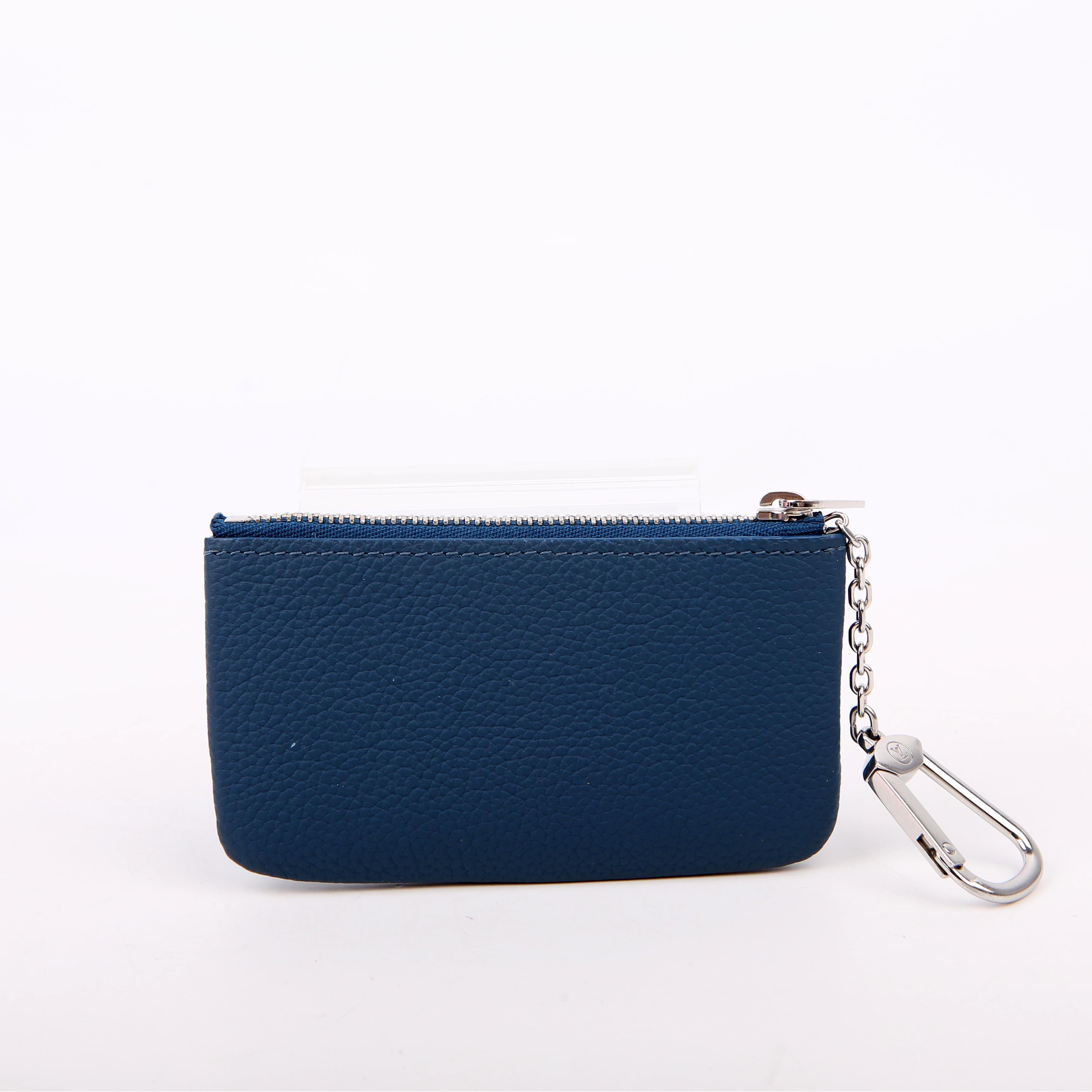Key Pouch Leather Aerogram Blue
