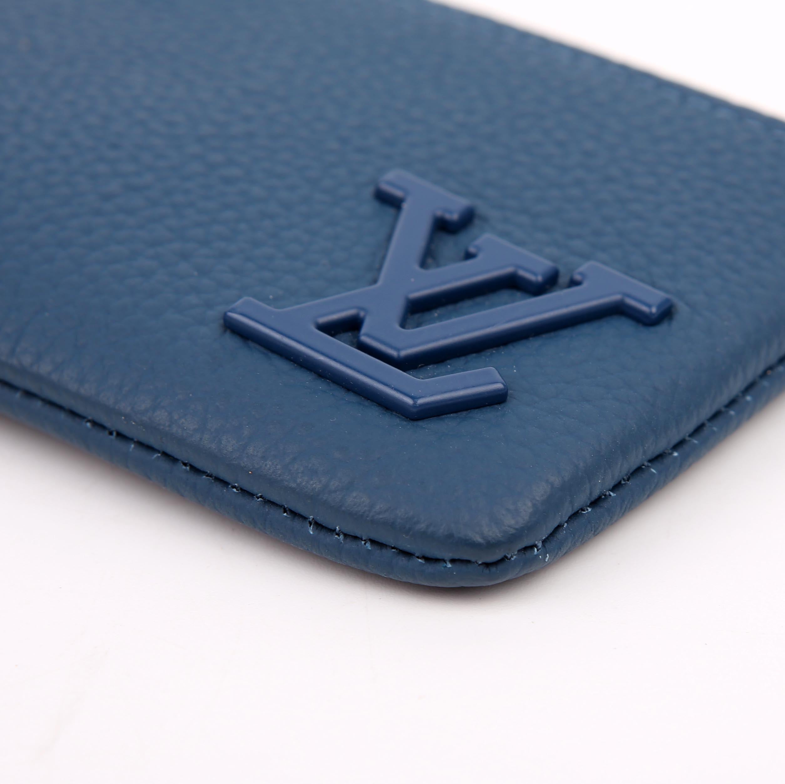 Key Pouch Leather Aerogram Blue
