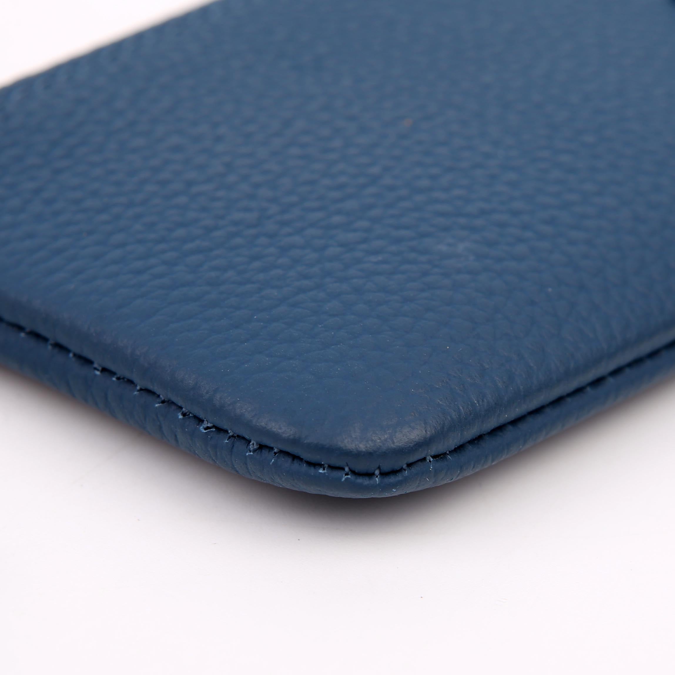 Key Pouch Leather Aerogram Blue