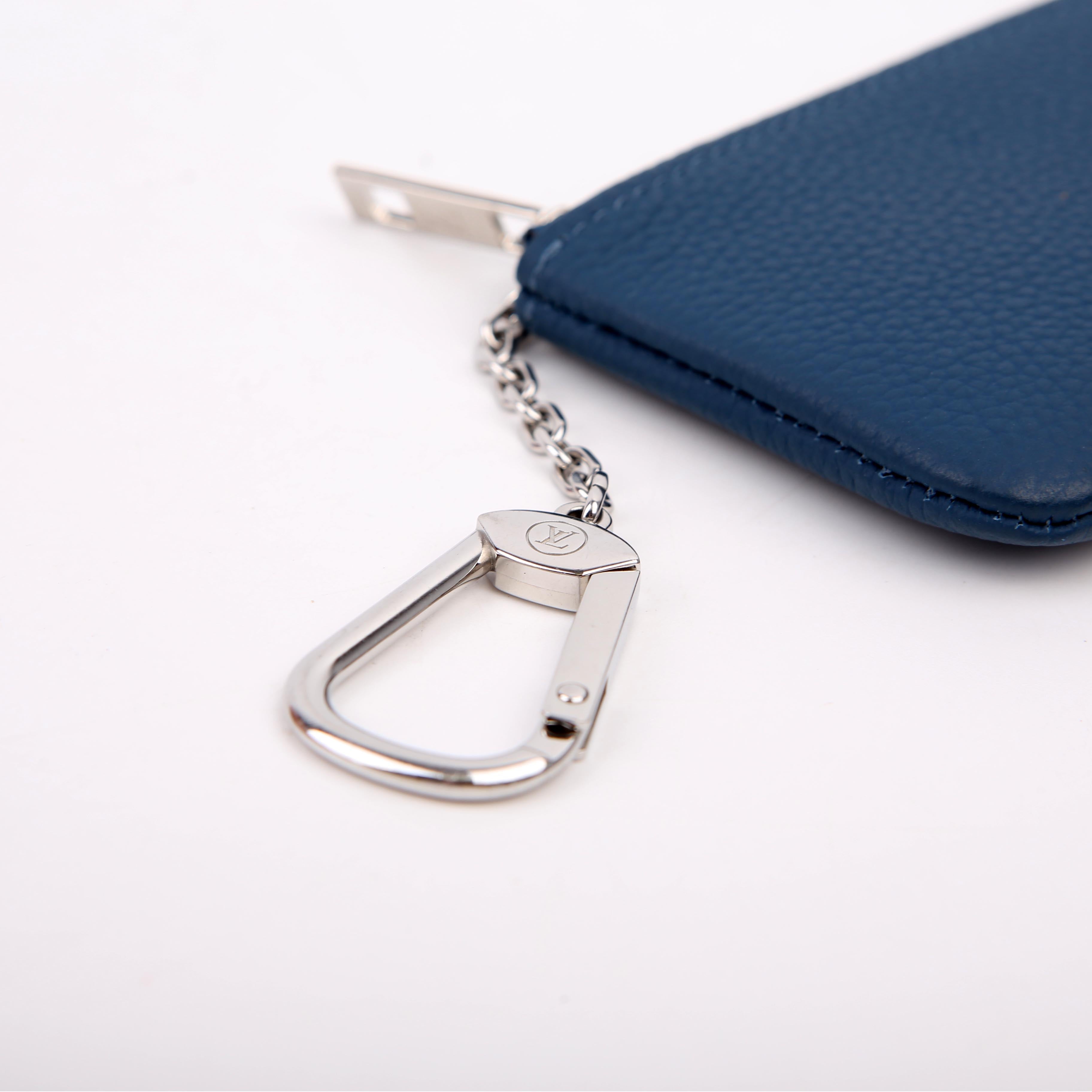 Key Pouch Leather Aerogram Blue