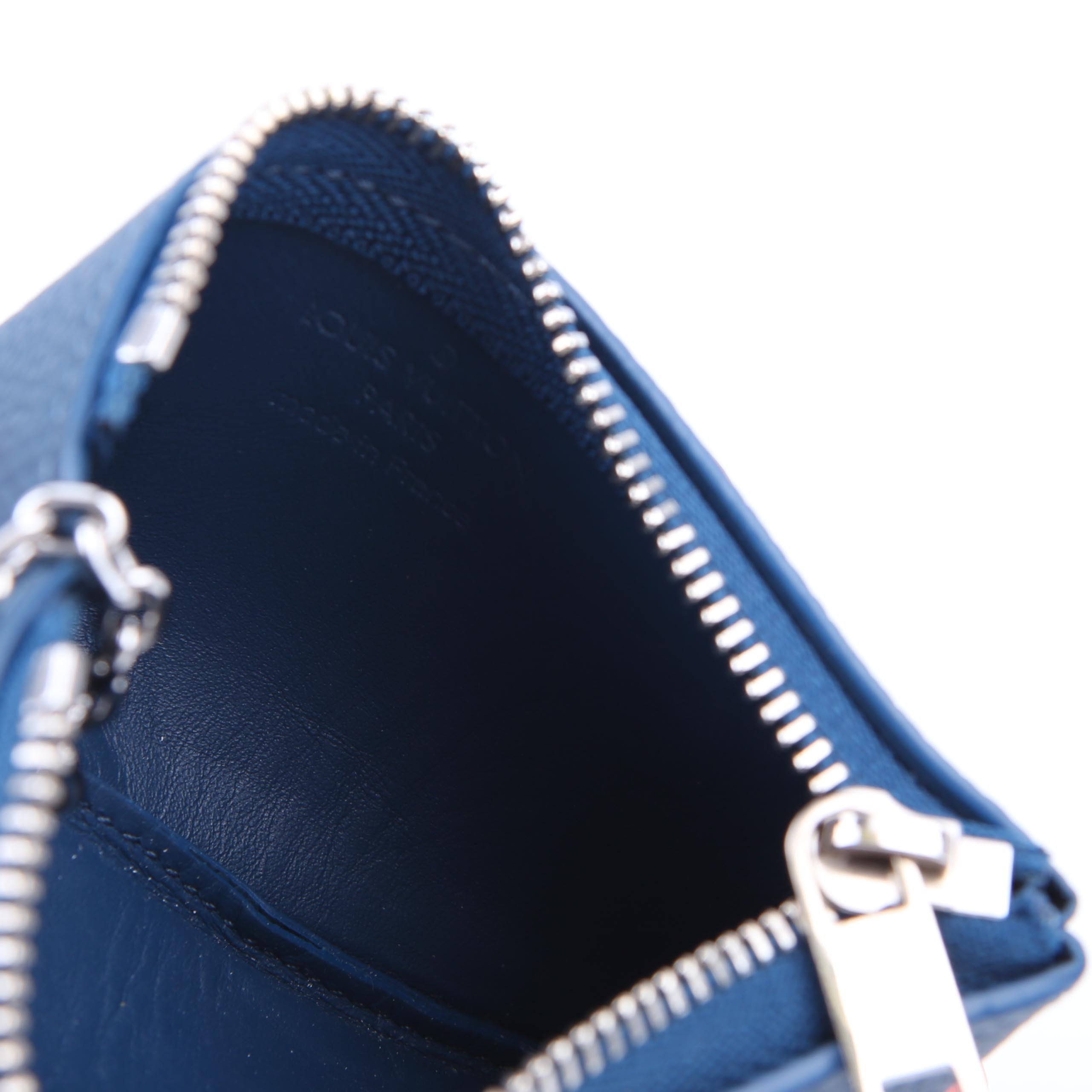 Key Pouch Leather Aerogram Blue