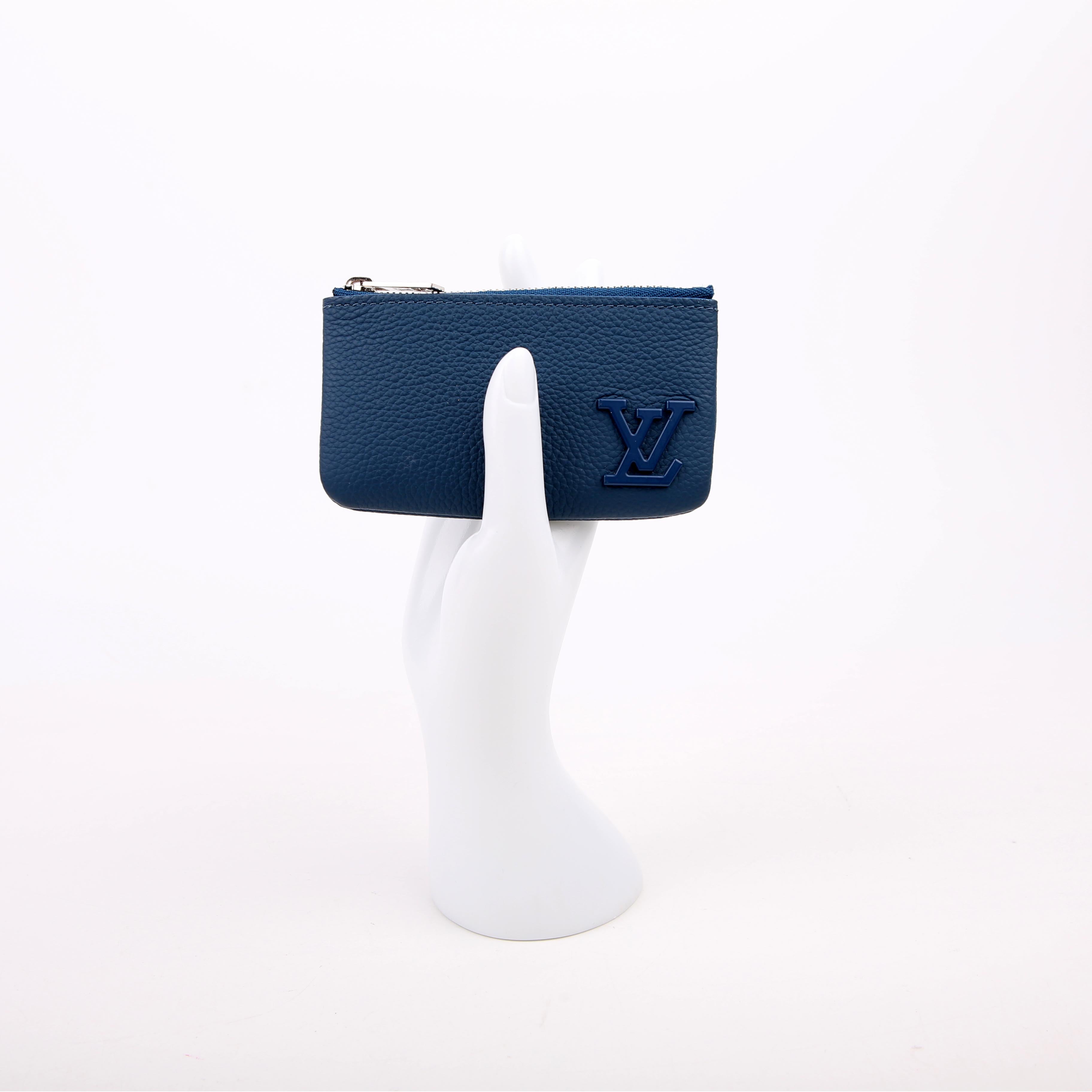 Key Pouch Leather Aerogram Blue