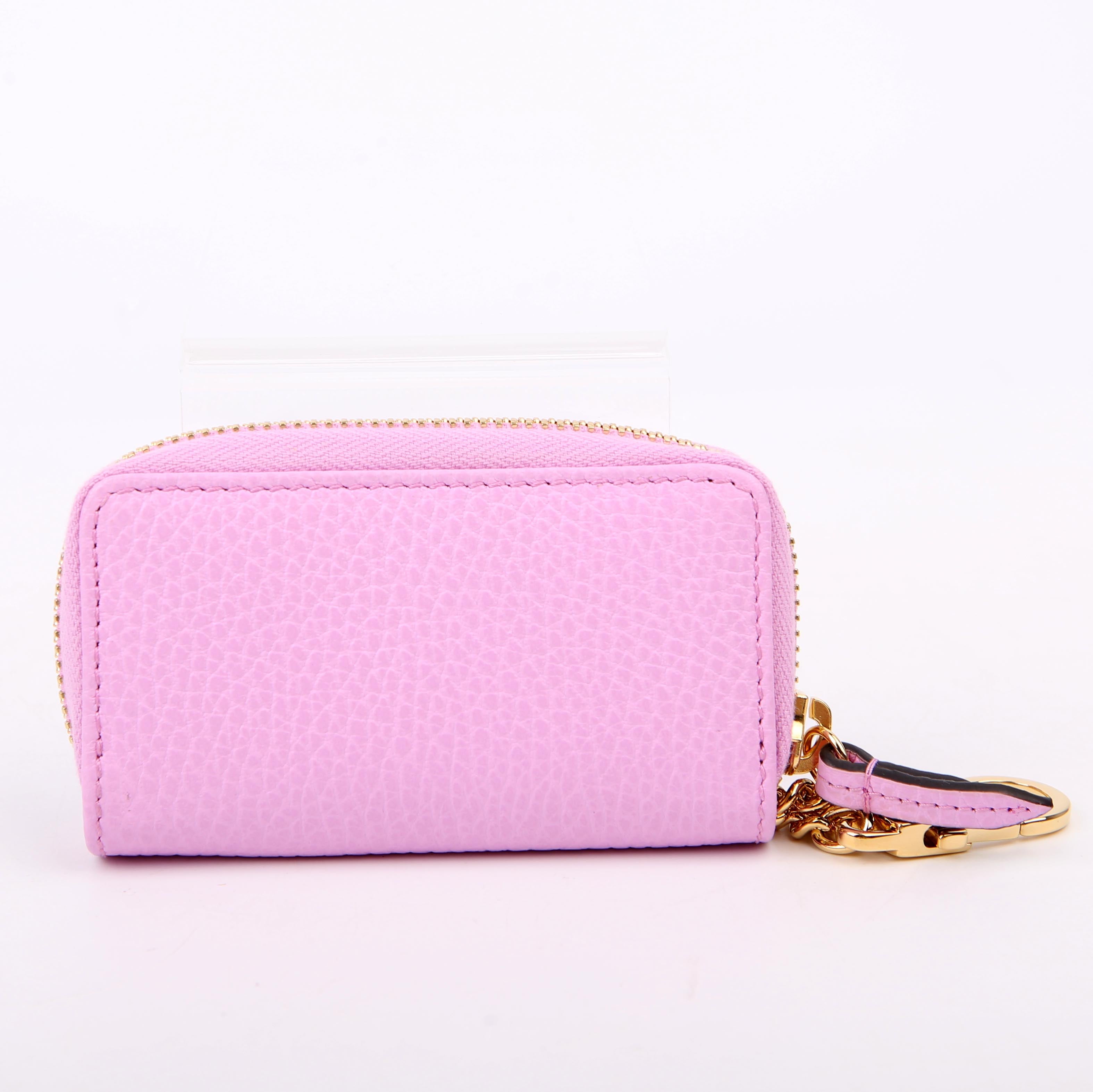 Gucci 499403 GG Marmont Bosco Key Case Pink