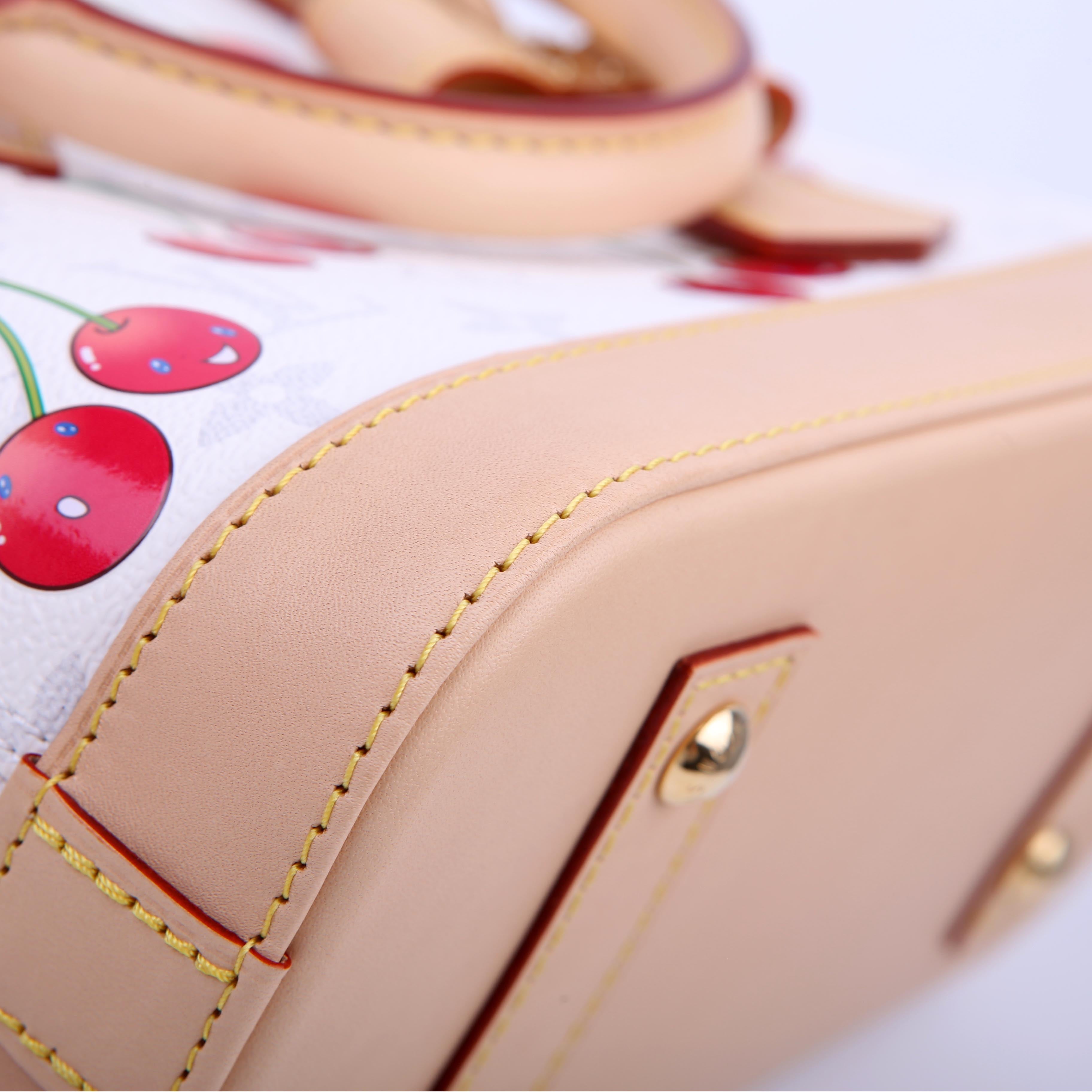 LV X TM Alma BB Cerises Monogram White