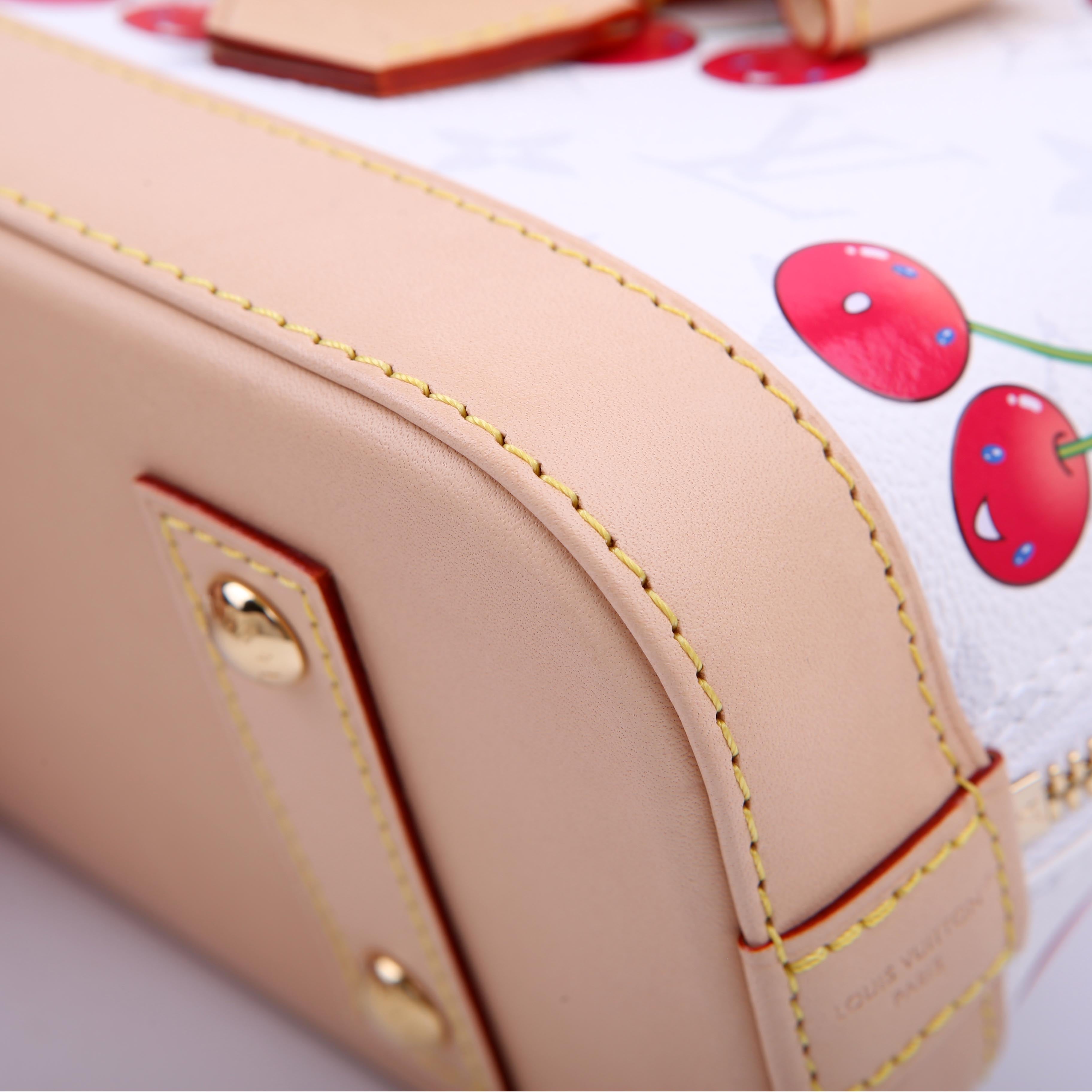 LV X TM Alma BB Cerises Monogram White