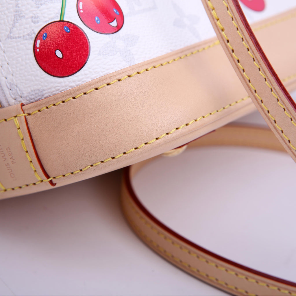 LV X TM Alma BB Cerises Monogram White